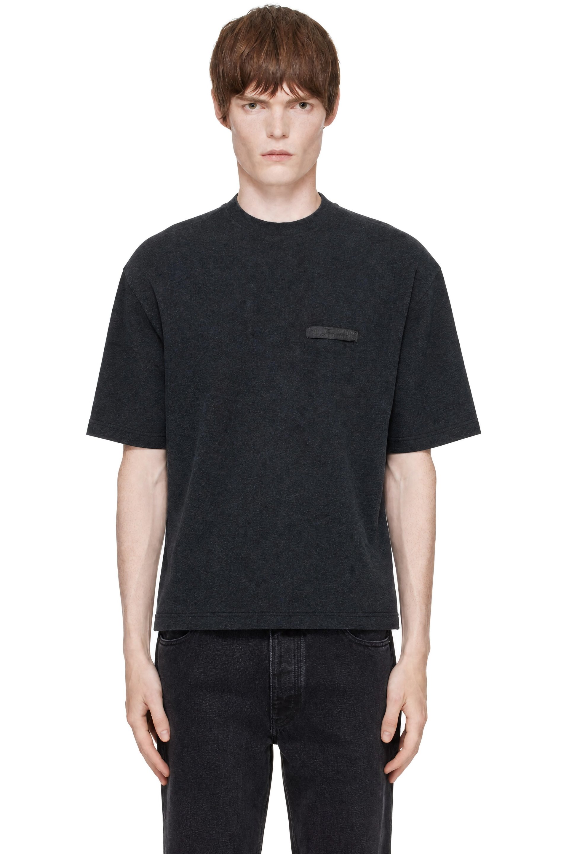 JACQUEMUS - T-shirt gris à écusson à logo