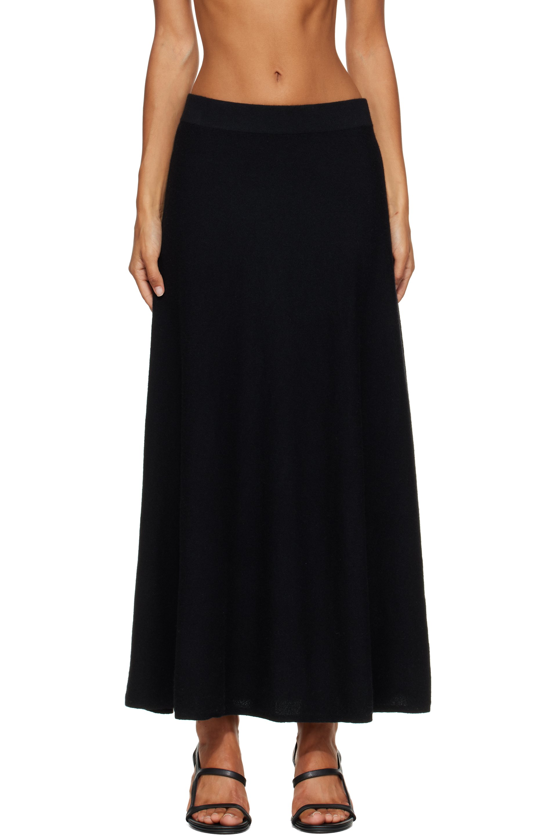 LISA YANG - Black Torie Midi Skirt