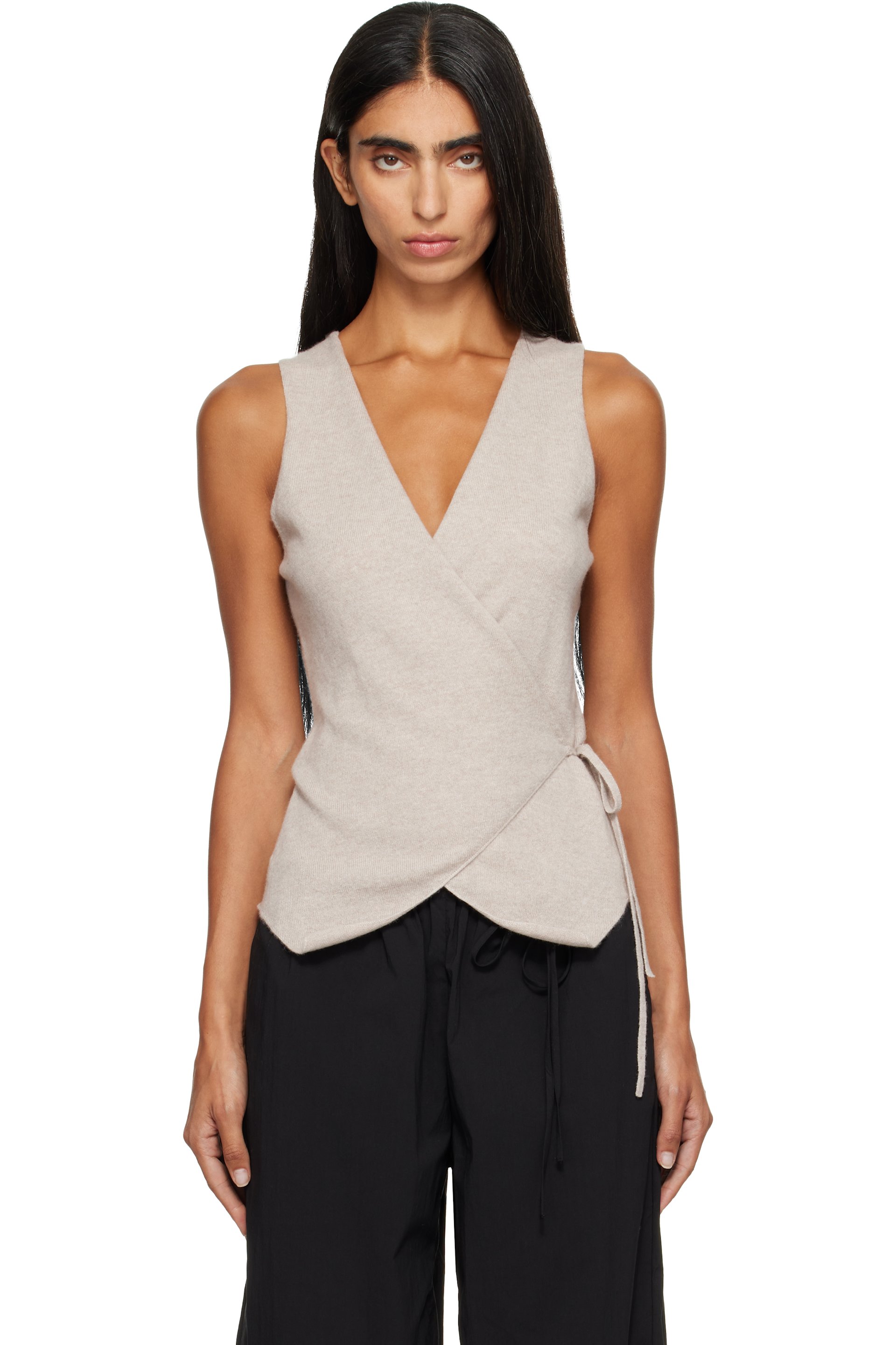 LISA YANG - Beige Nayi Top