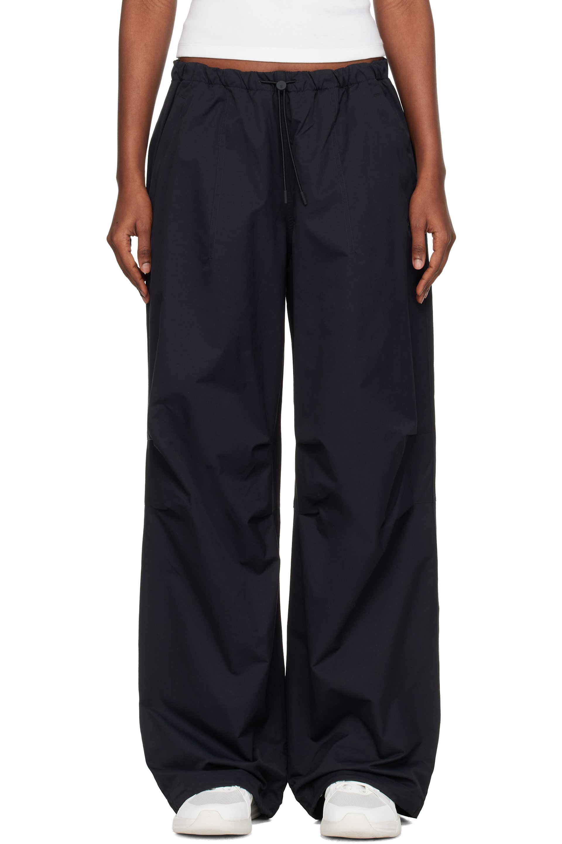 On - Pantalon de détente de style parachute noir