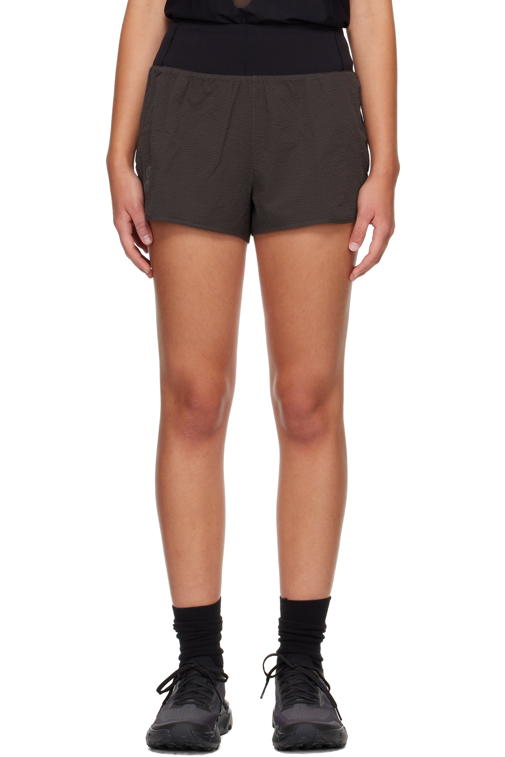 On - Brown Performance Volt Running Shorts
