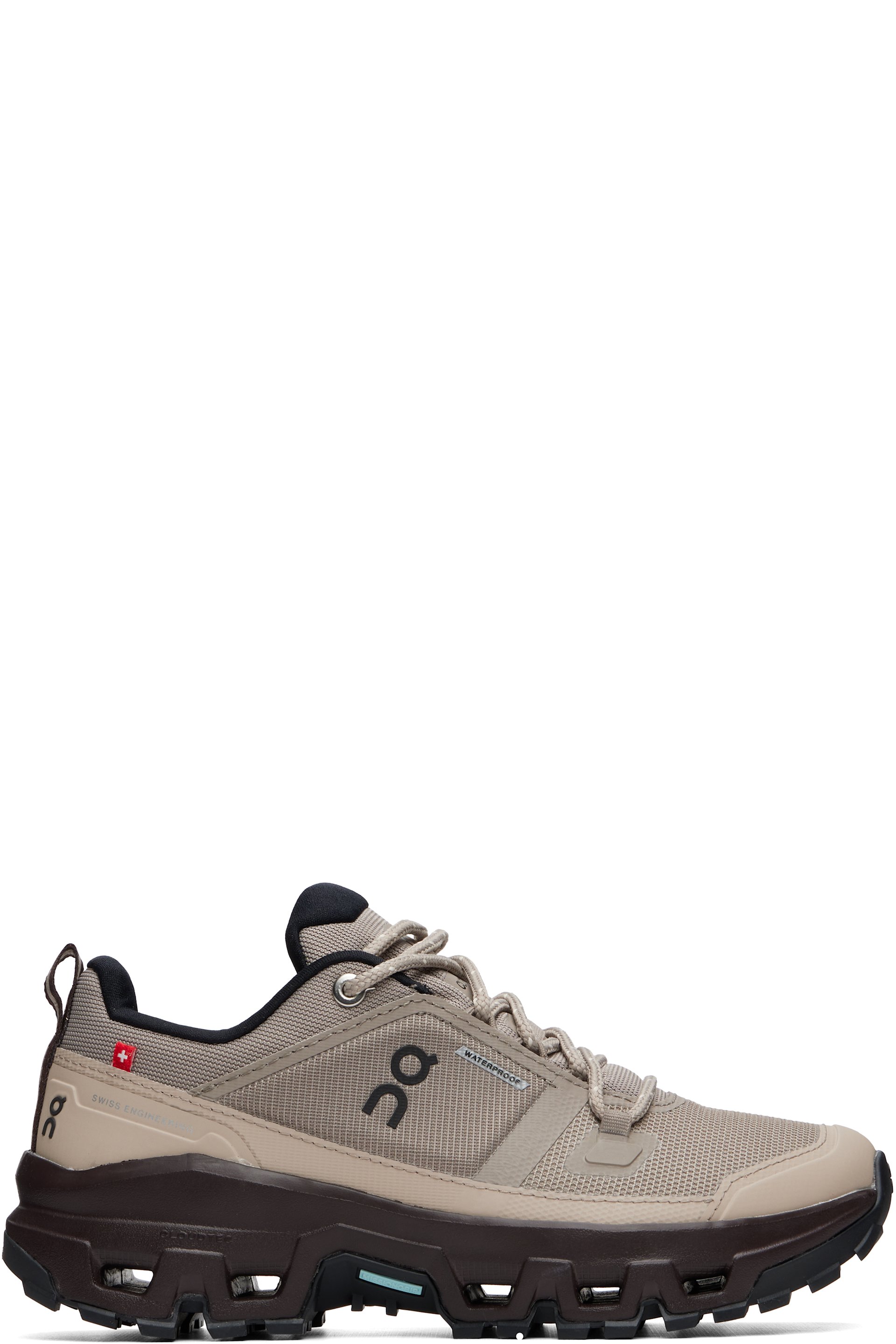 On - Baskets basses imperméables Cloudrock taupe