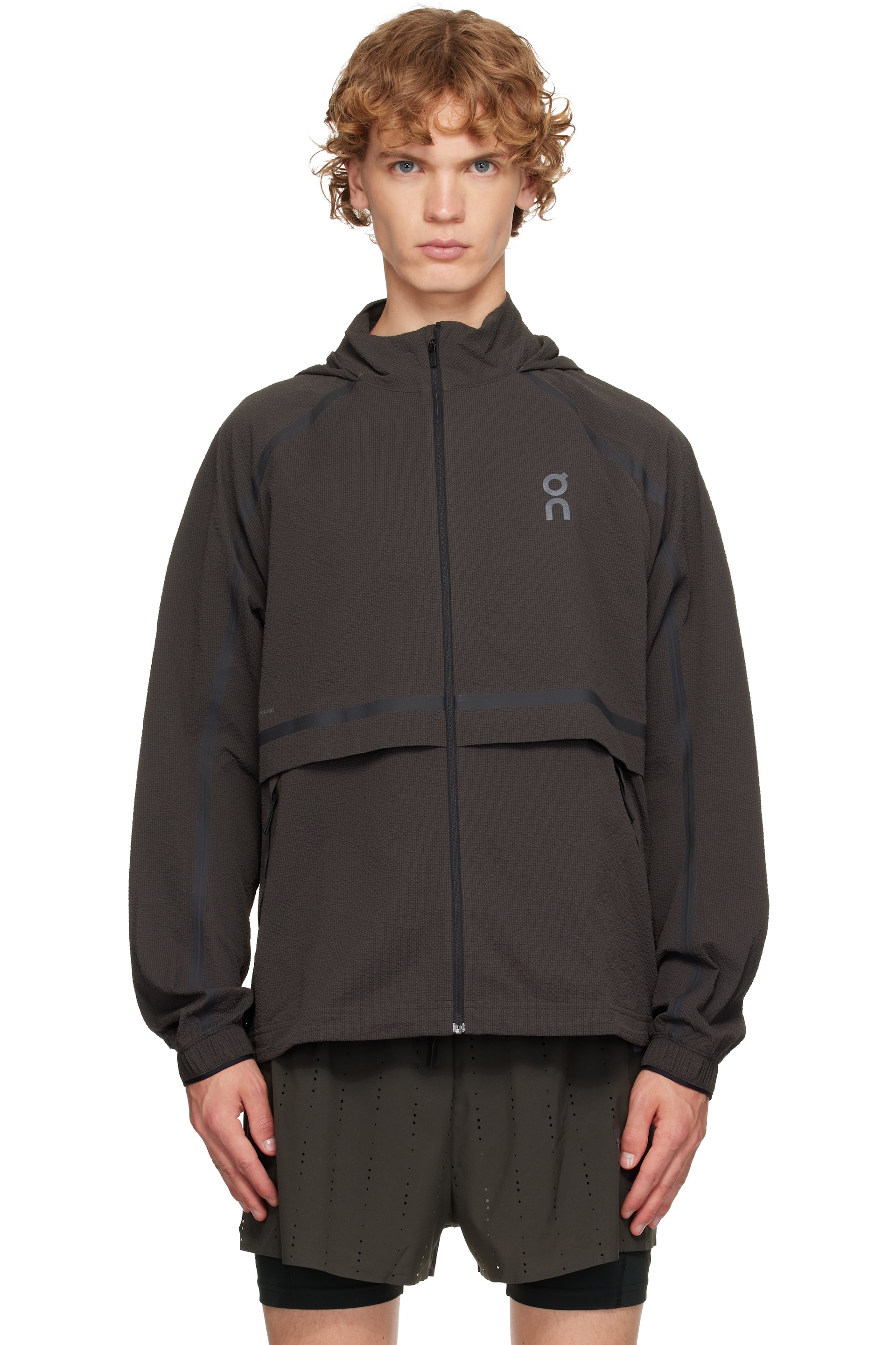 On - Blouson de course Performance Volt brun