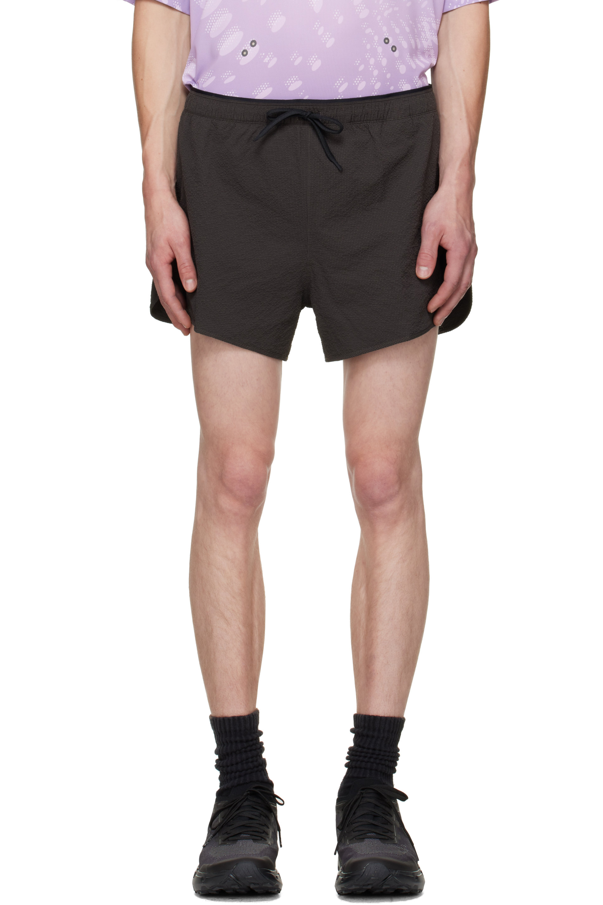 On - Brown Performance Volt Running Shorts