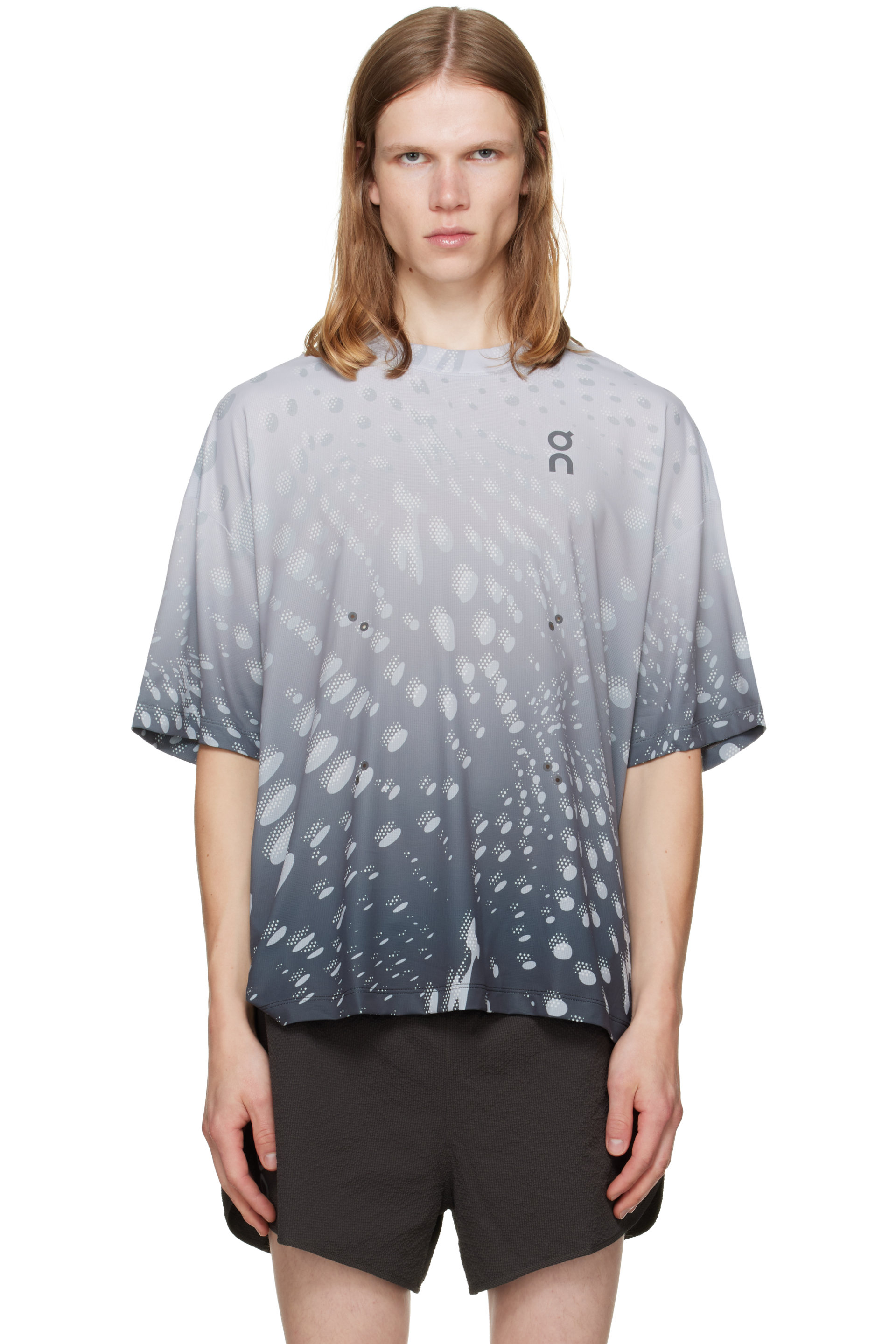 On - Gray Performance Volt Running T-shirt