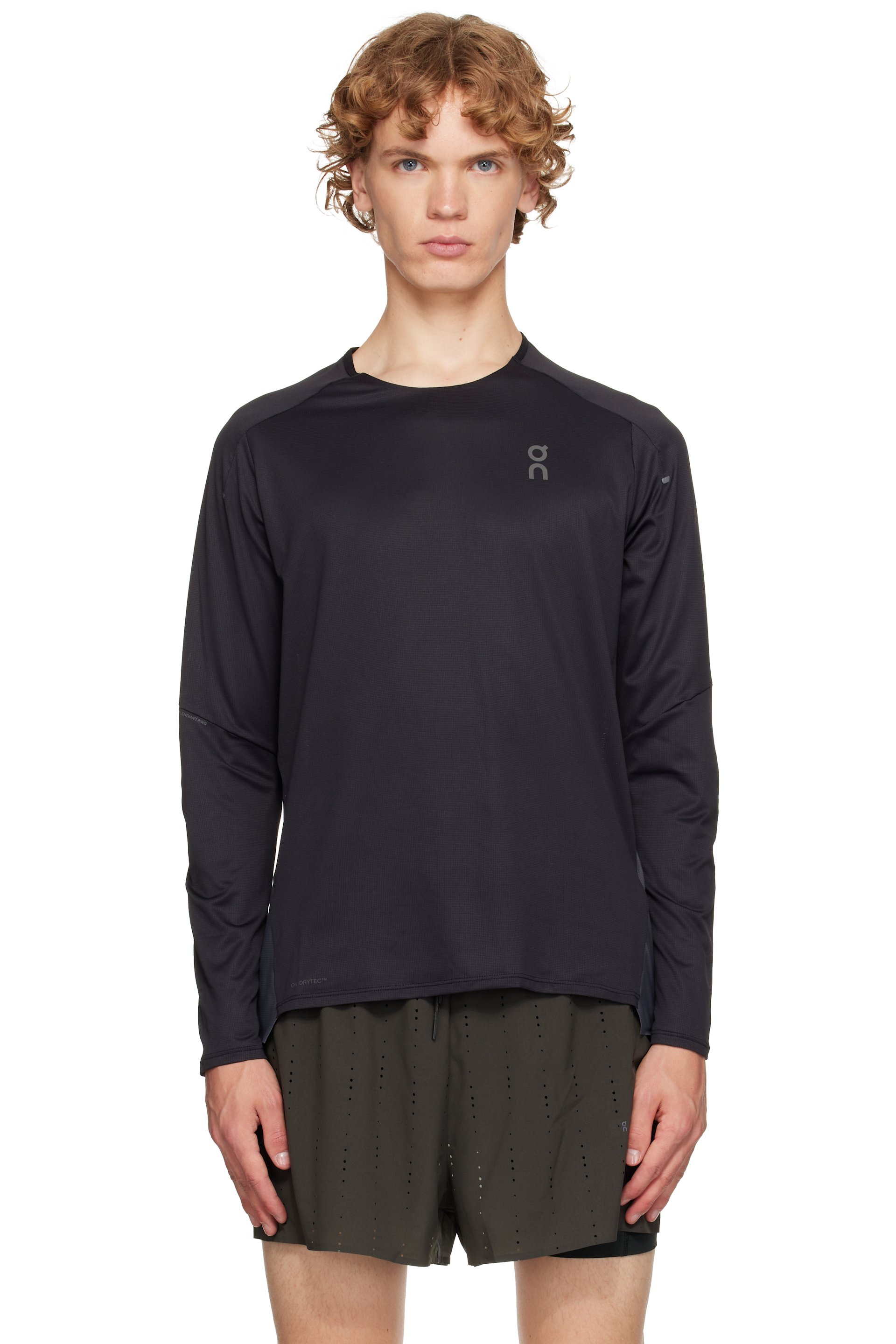On - Black & Gray Performance Long Running T-shirt