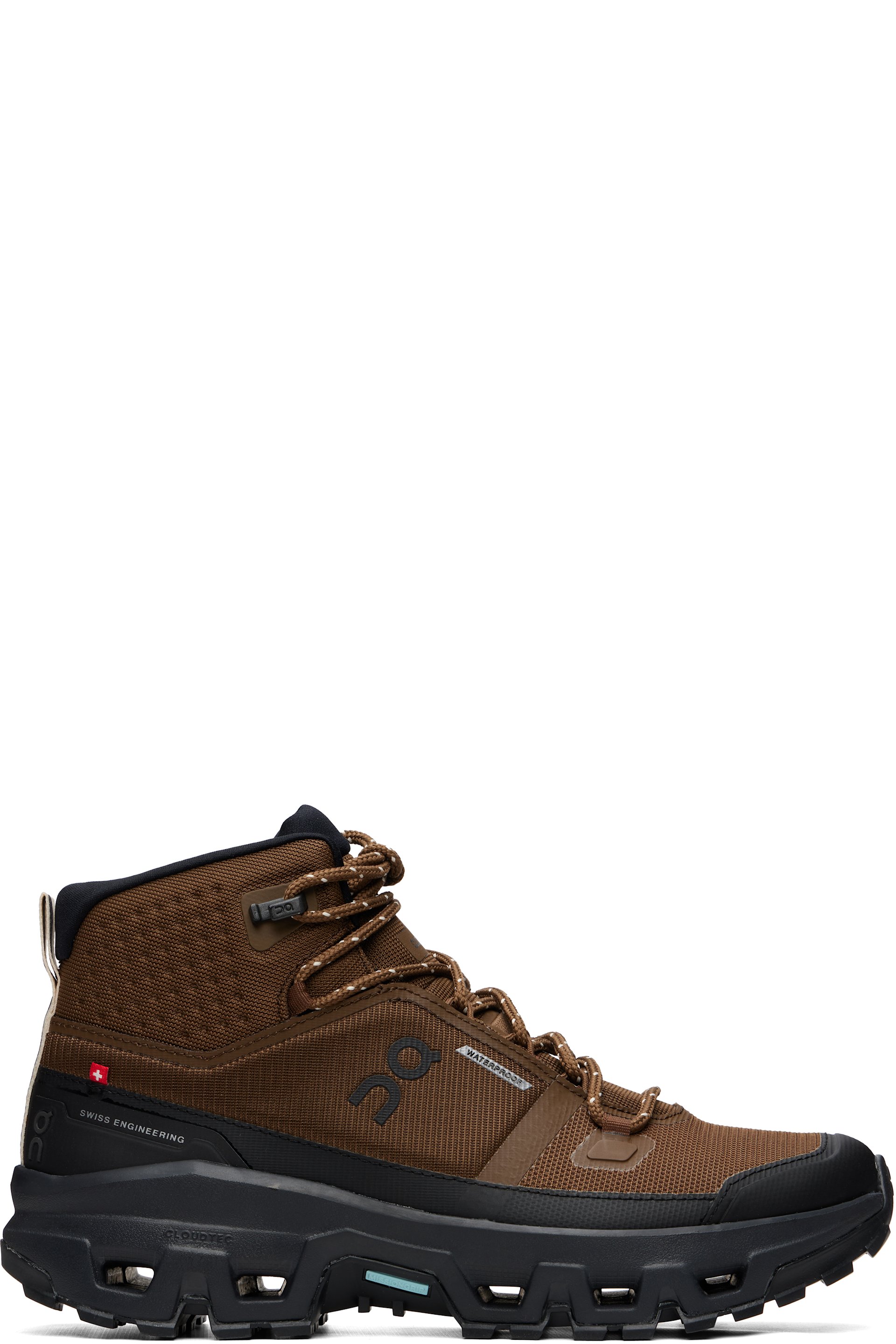 On - Brown Cloudrock Mid Waterproof Sneakers