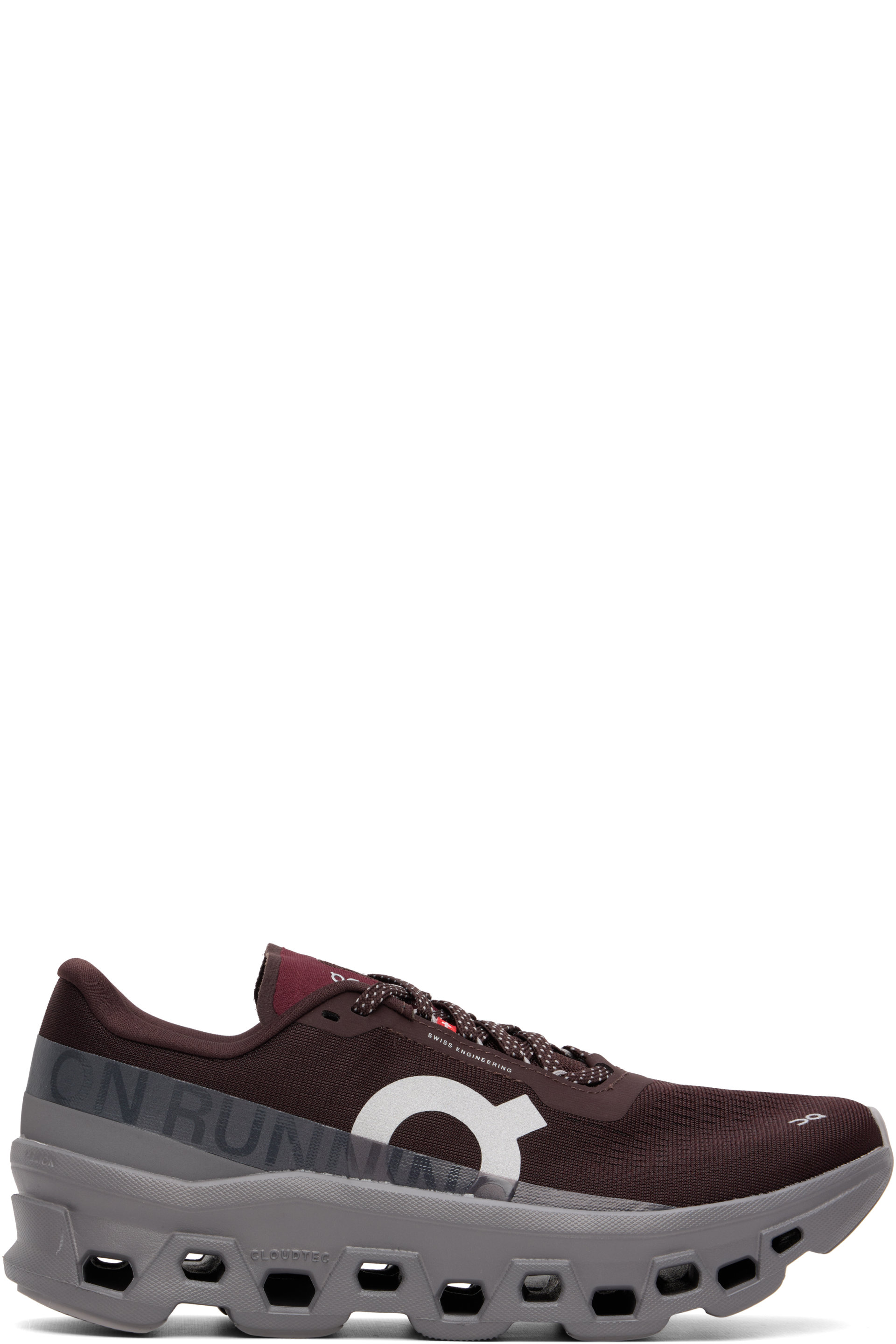 On - Burgundy Cloudmonster 1 Sneakers