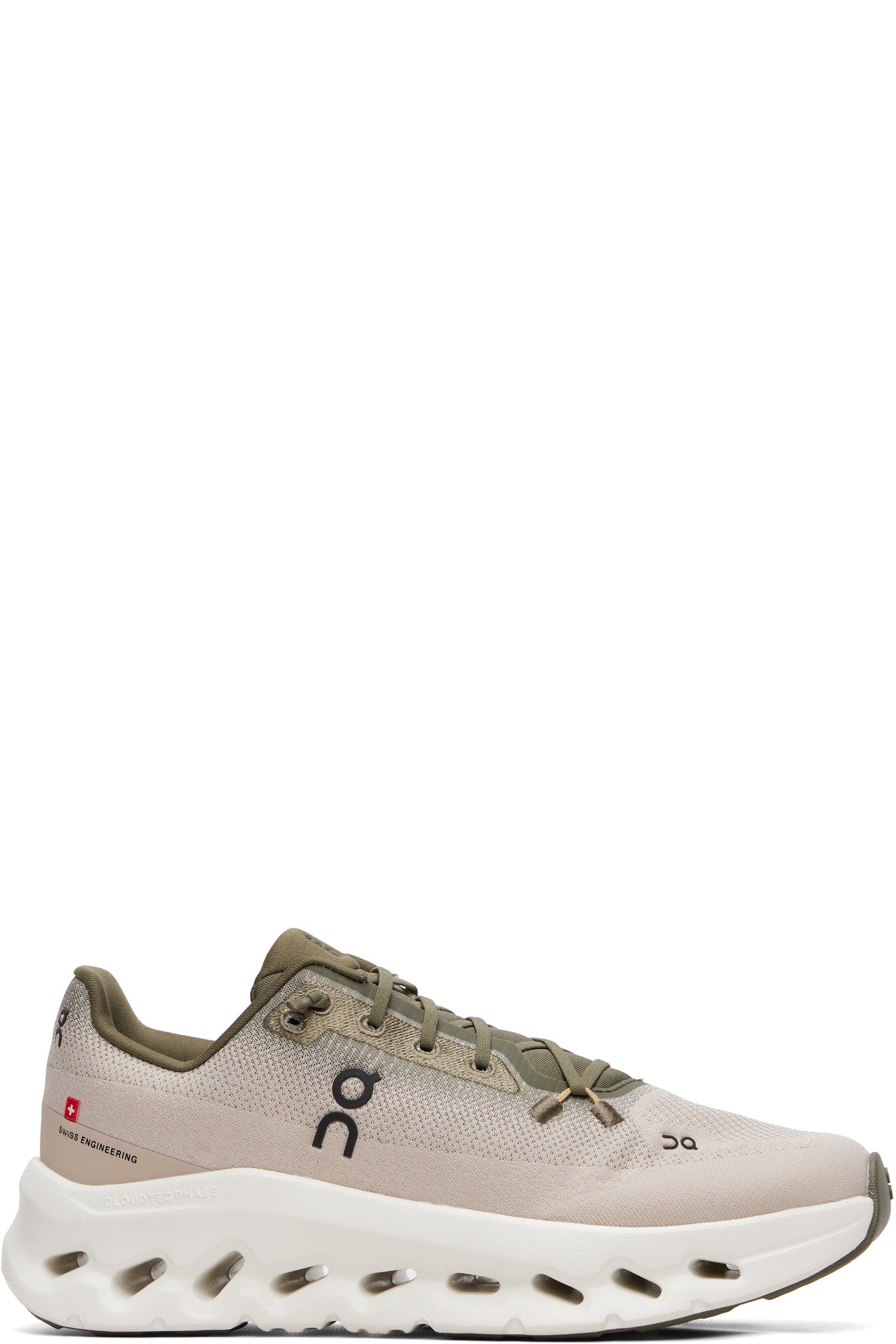 On - Beige & Khaki Cloudtilt Sneakers
