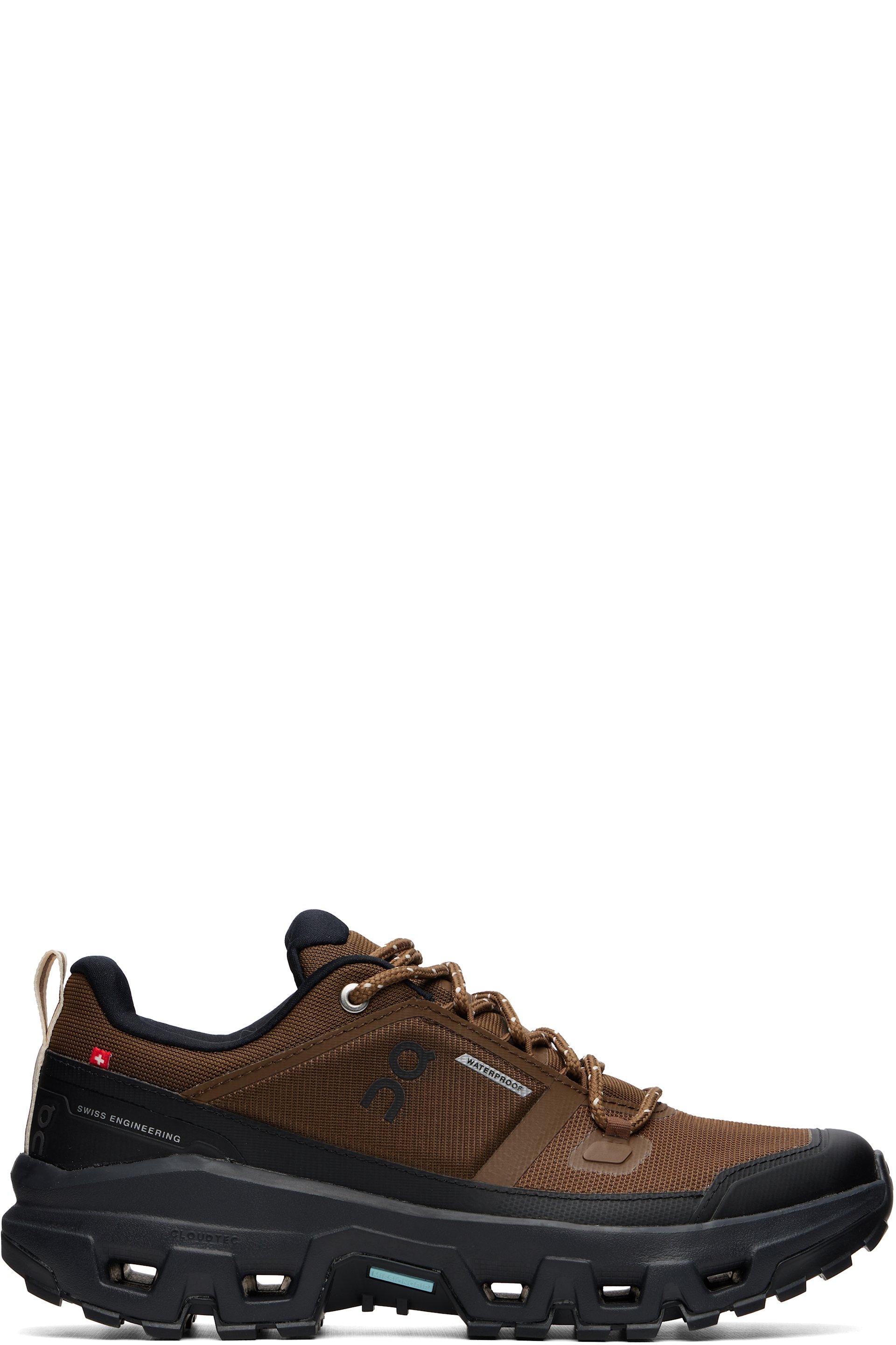 On - Brown Cloudrock Low Waterproof Sneakers
