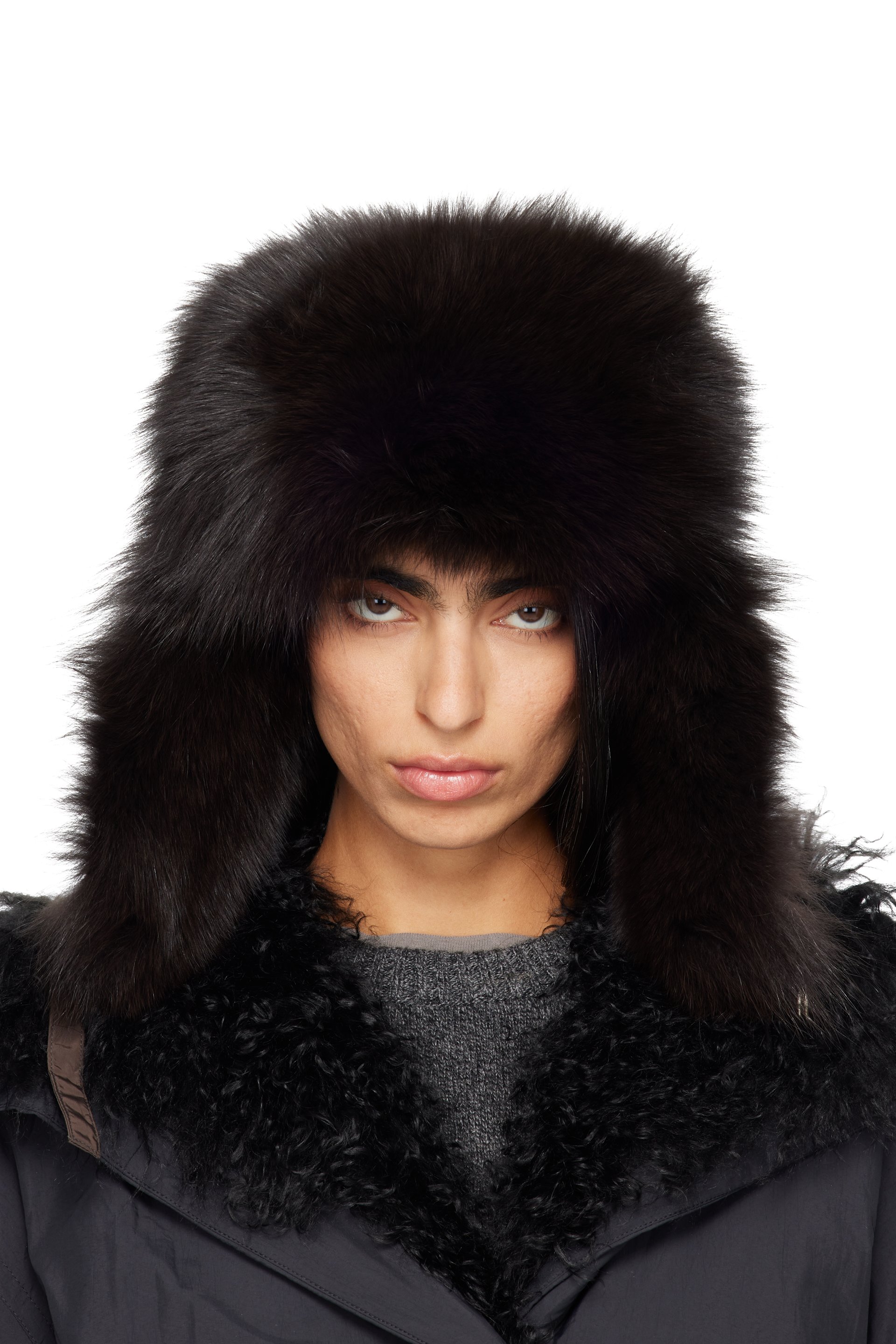 Yves Salomon - Brown Chapka Hat