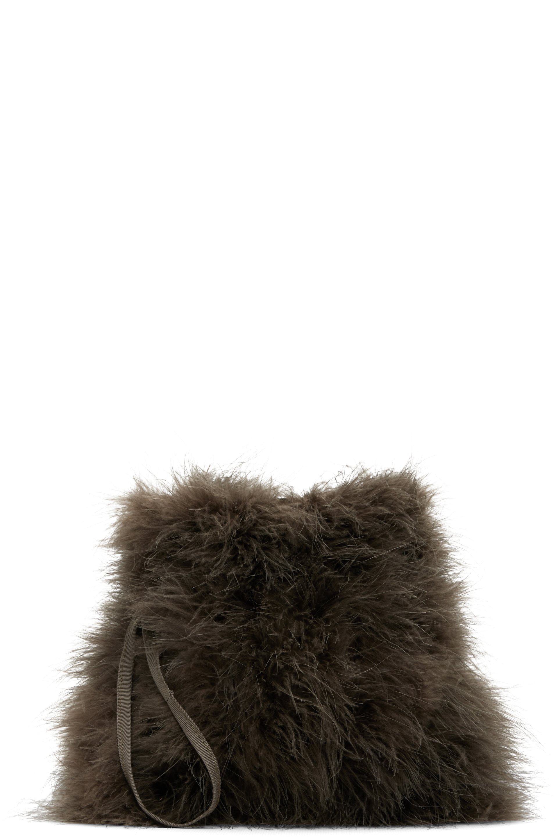 Yves Salomon - Brown Feather Pouch