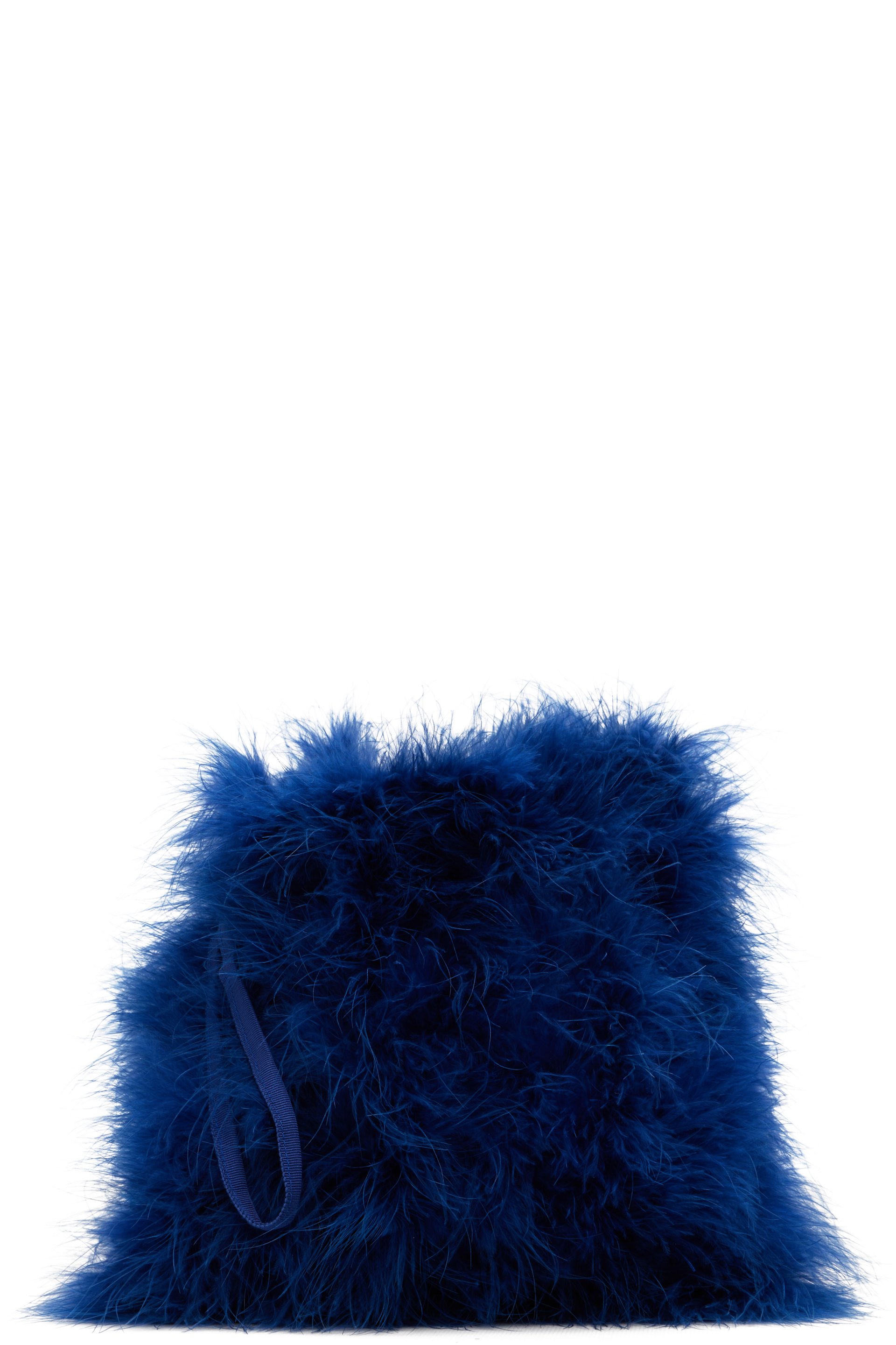 Yves Salomon - Blue Feather Pouch