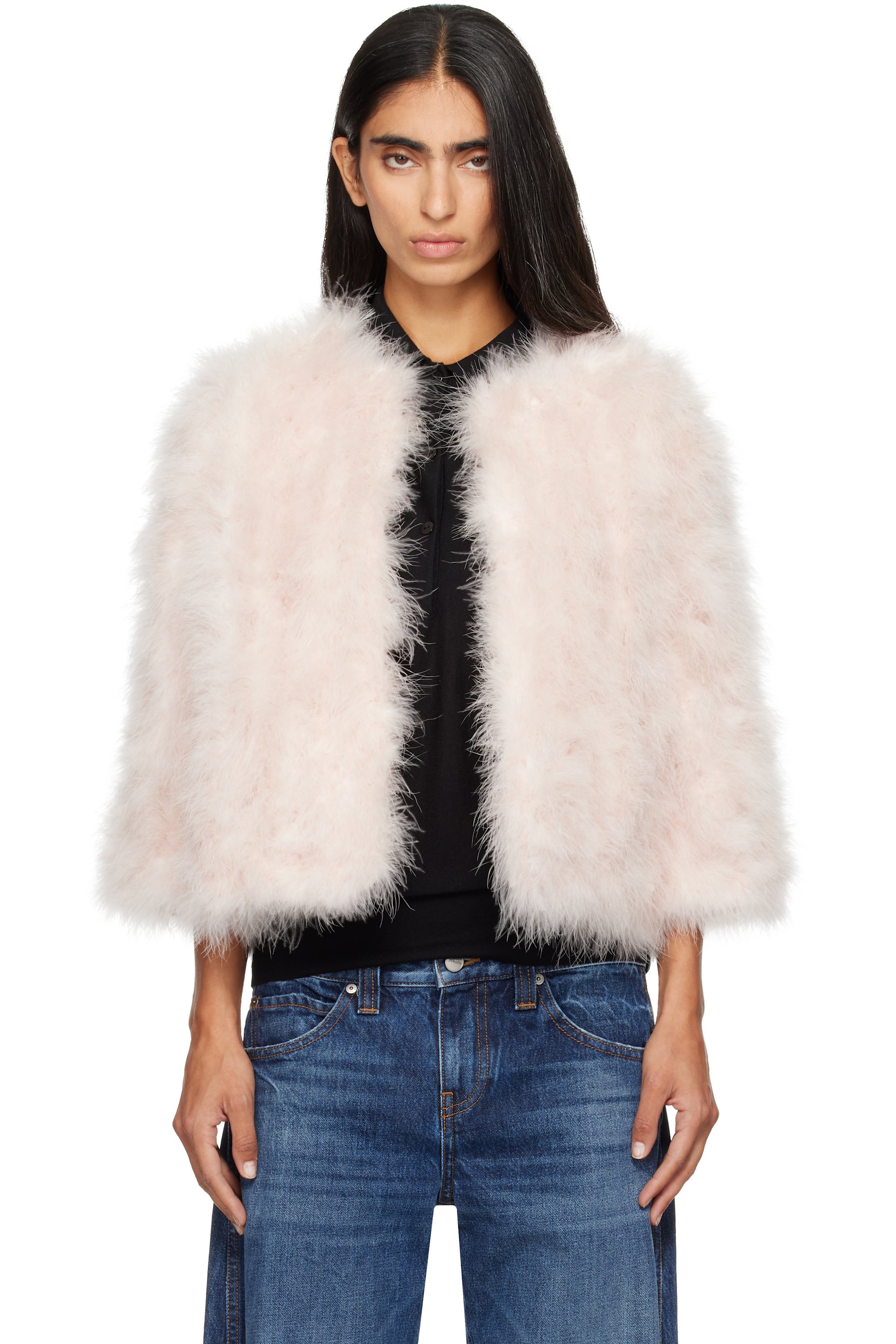 Yves Salomon - Pink Turkey Feather Jacket