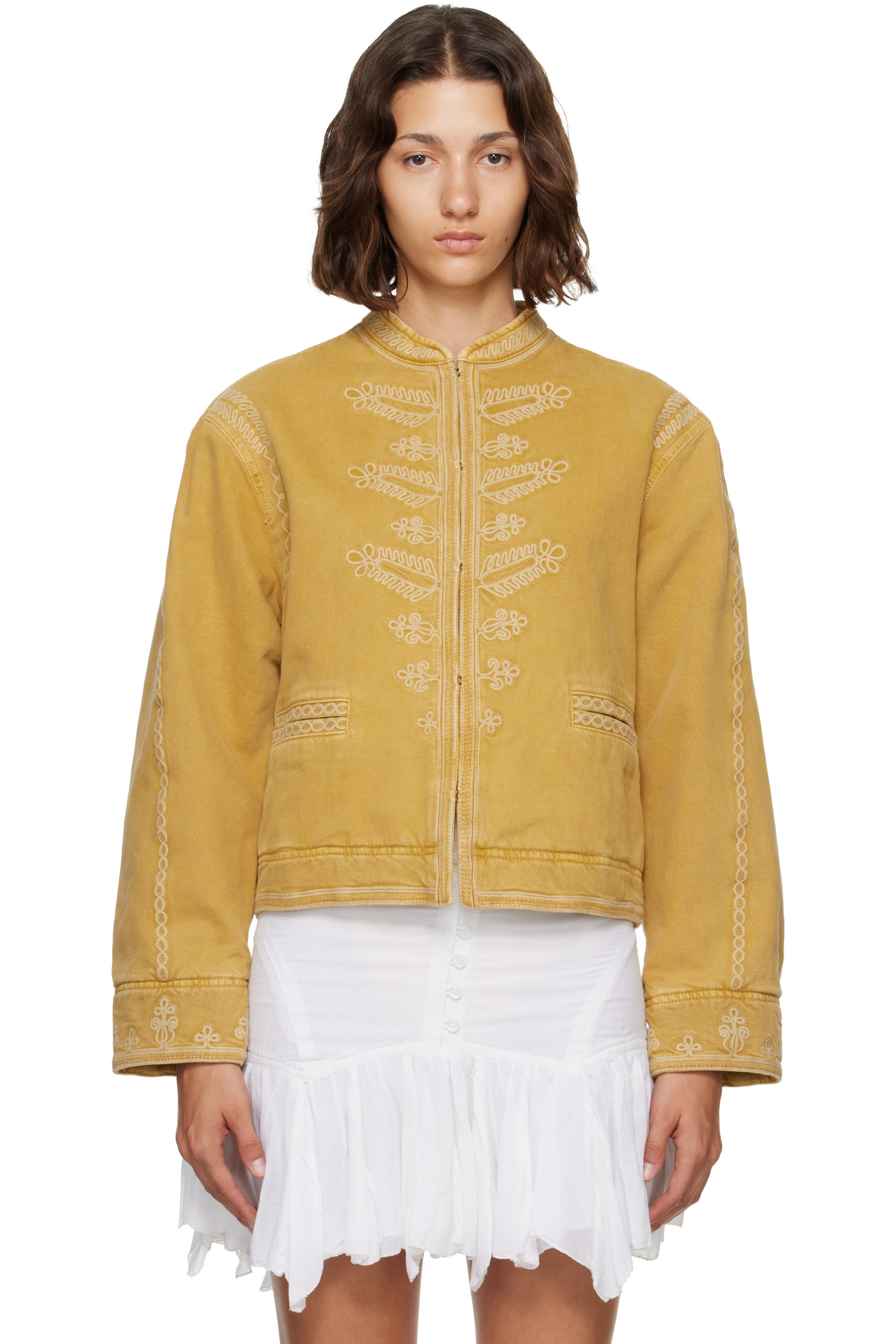 Isabel Marant Etoile - Yellow Emalia Denim Jacket