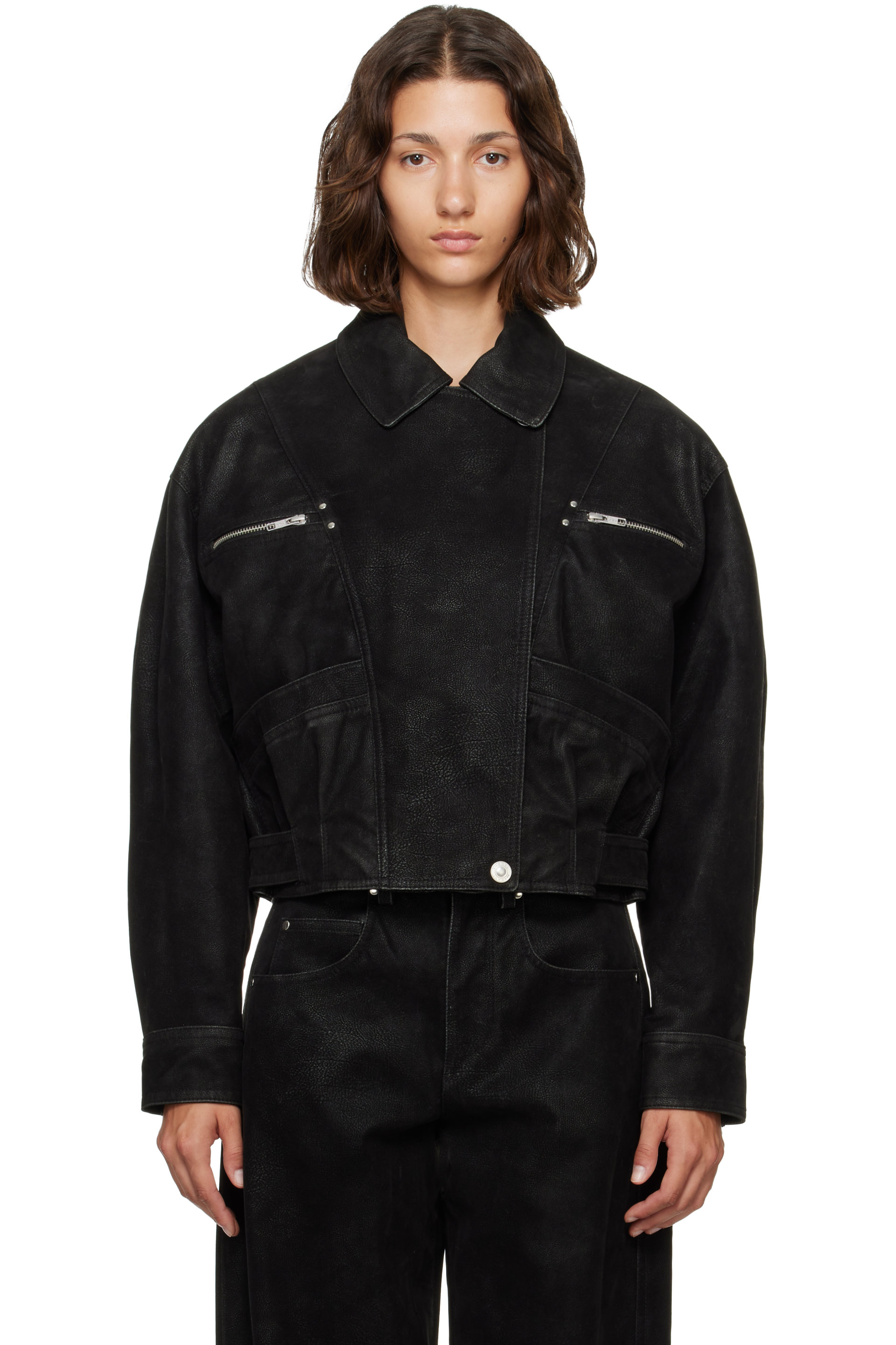 Isabel Marant Etoile - Black Belma Faux-Suede Jacket