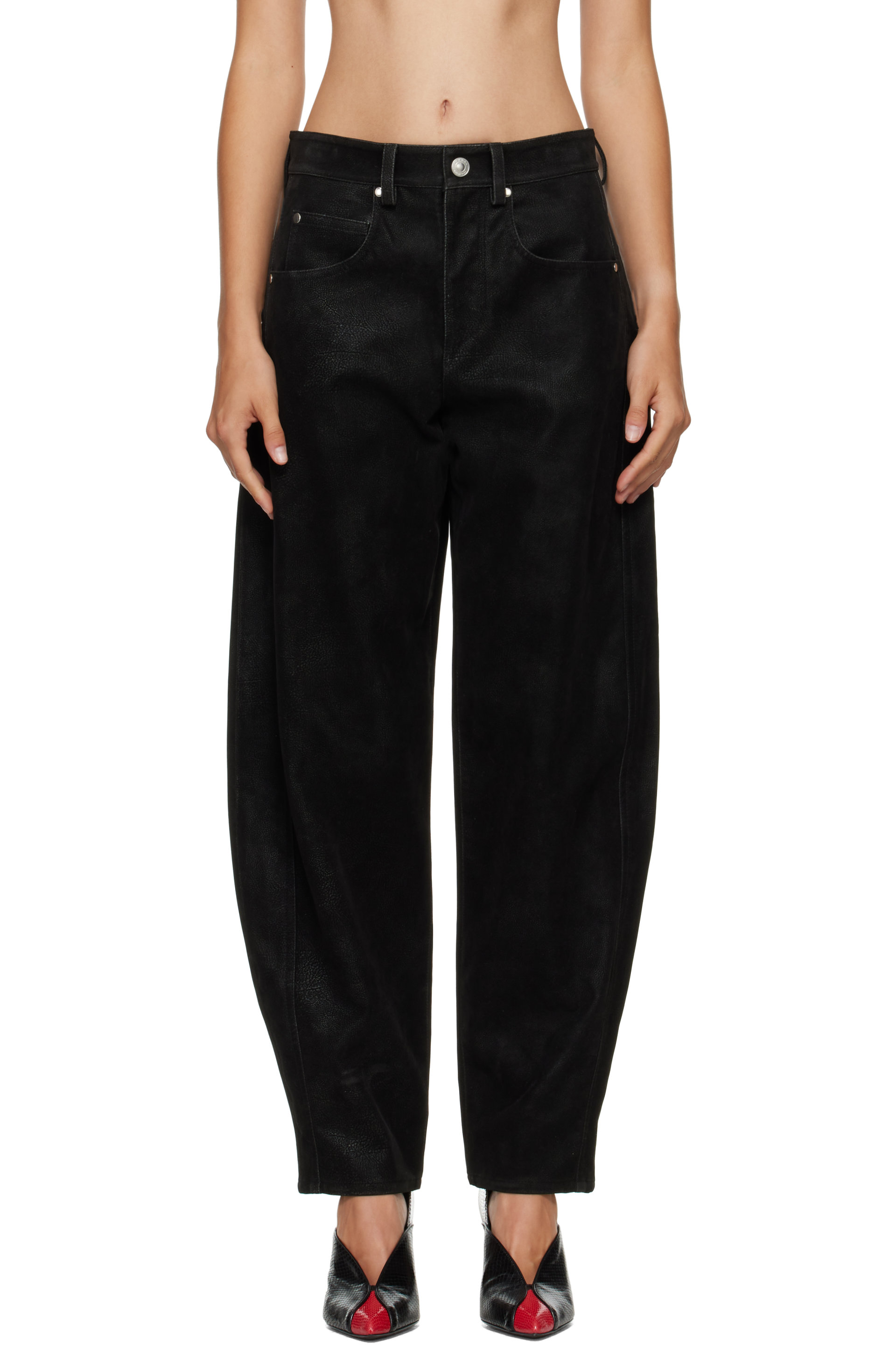 Isabel Marant Etoile - Black Belky Faux-Suede Pants