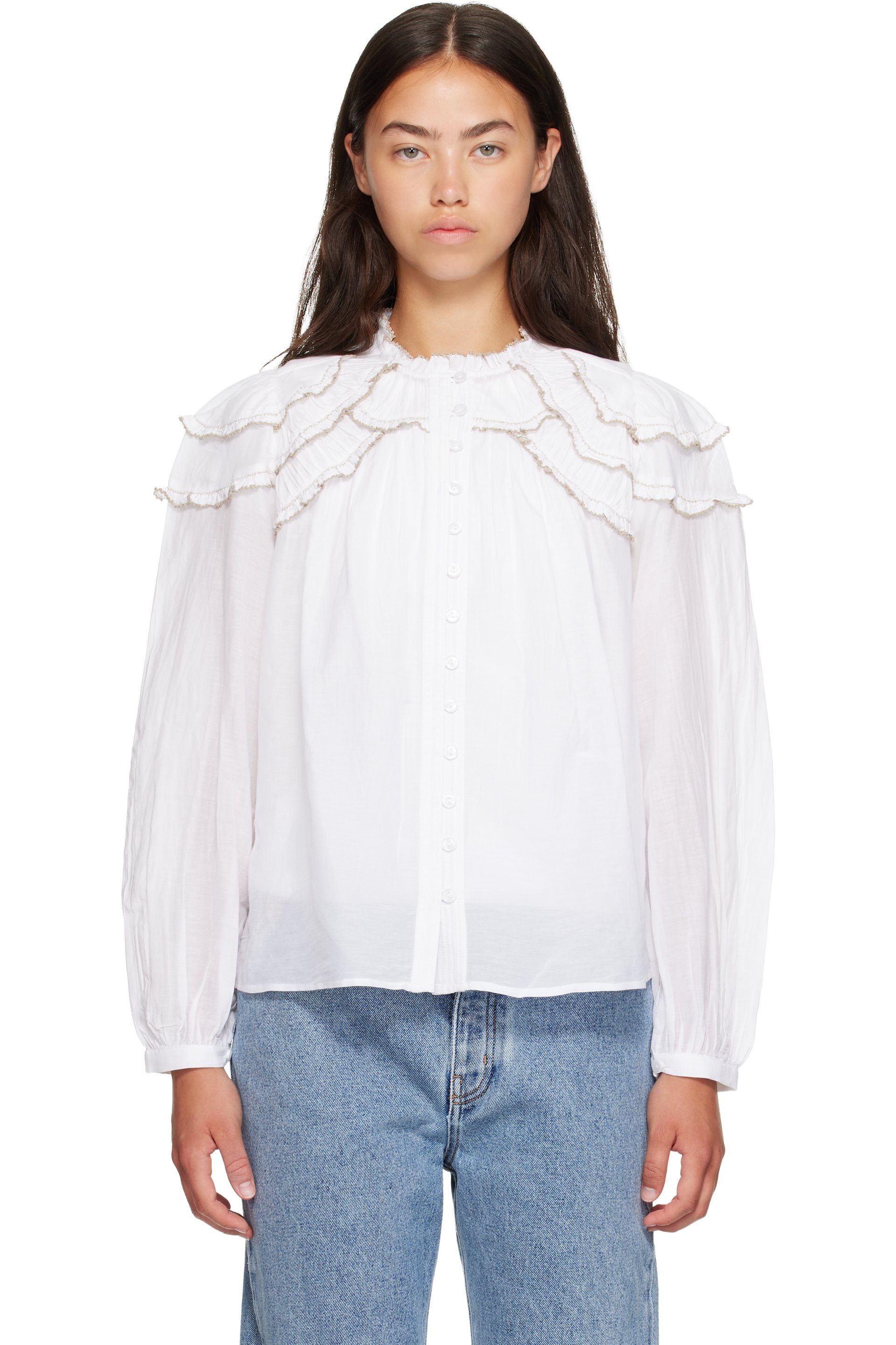 Isabel Marant Etoile - White Christa Blouse