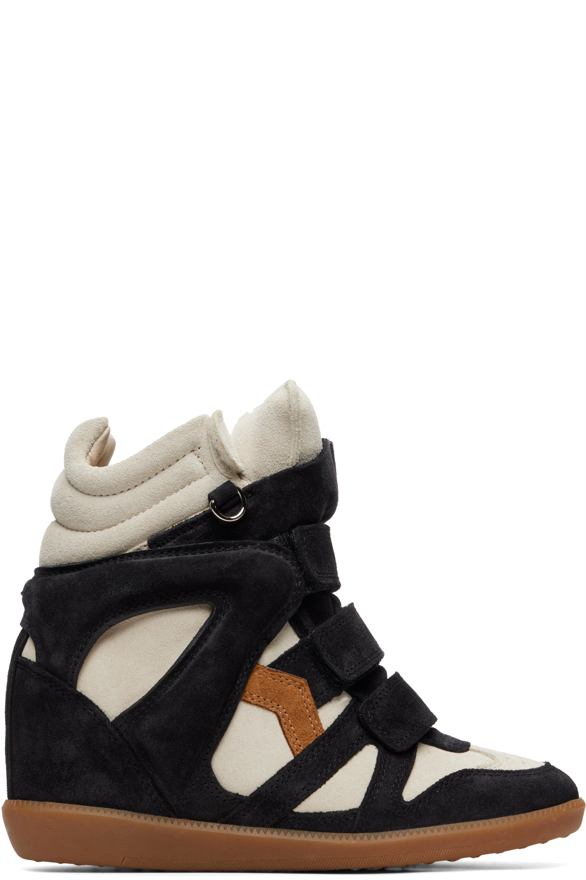 Isabel Marant - Baskets Bekett noir et blanc cassé à anneau