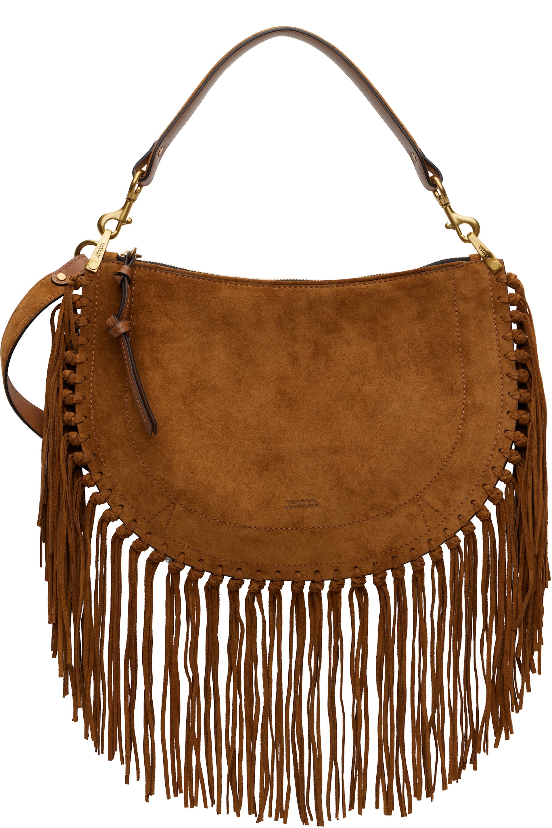 Isabel Marant - Tan Oskan Soft Zip Fringe Bag