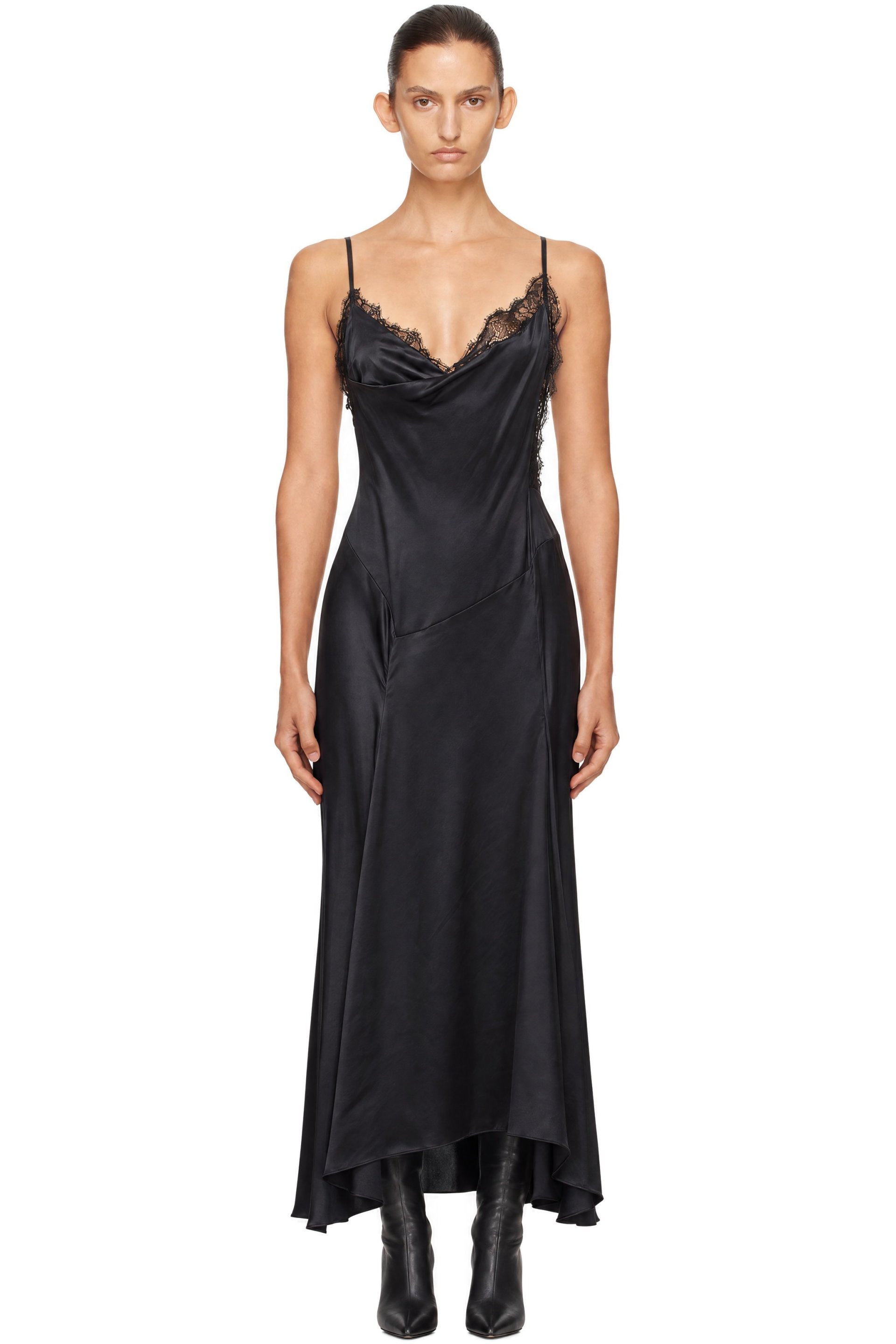 Isabel Marant - Black Aloise Satin Maxi Dress