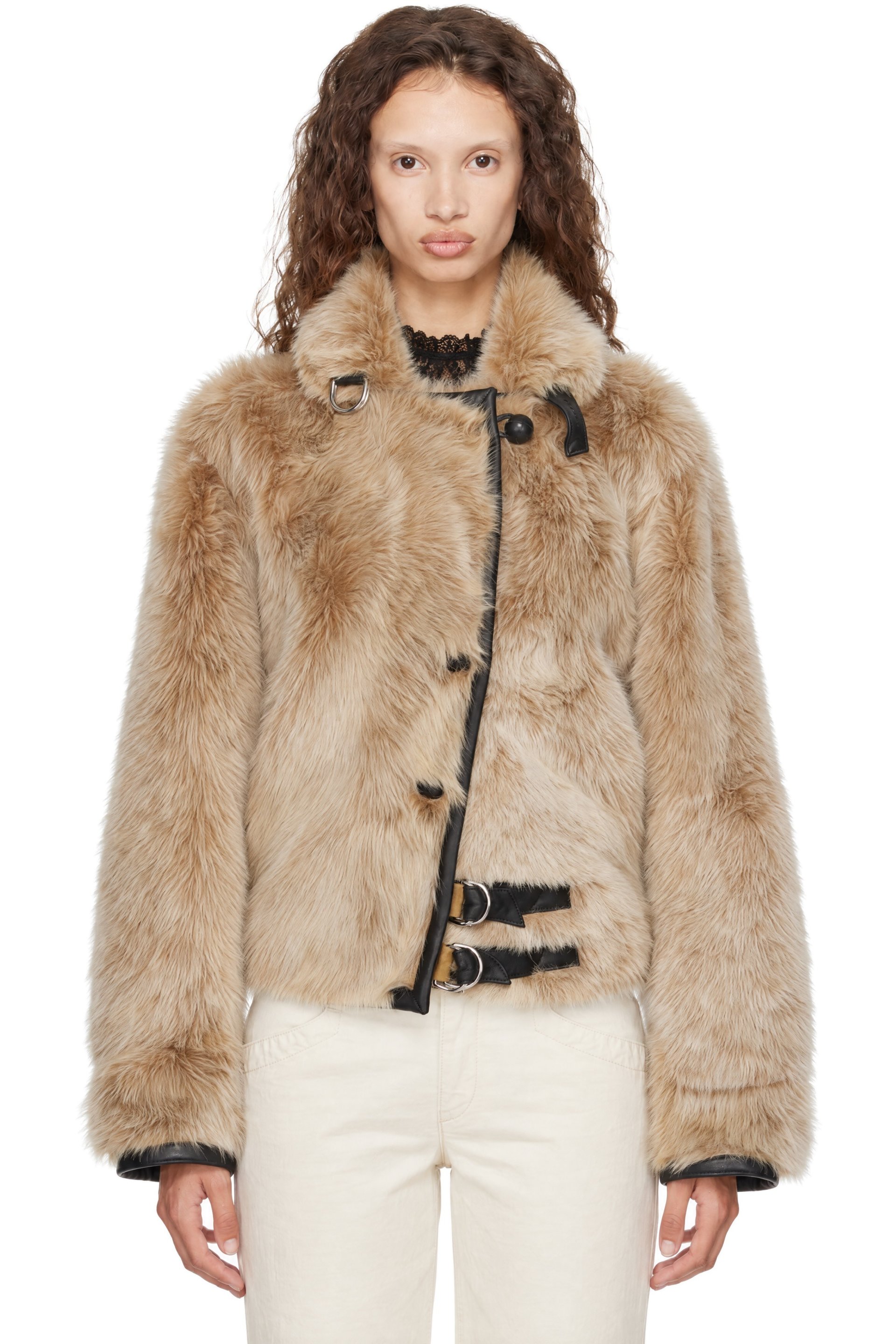 Isabel Marant - Tan Reversible Roama Sherling Coat