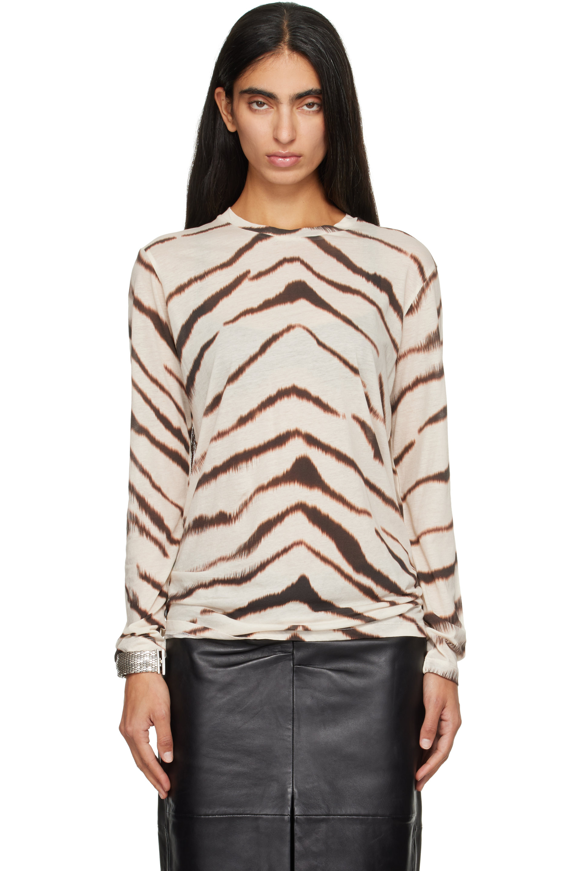 Isabel Marant - Beige Zakane Zebra T-Shirt