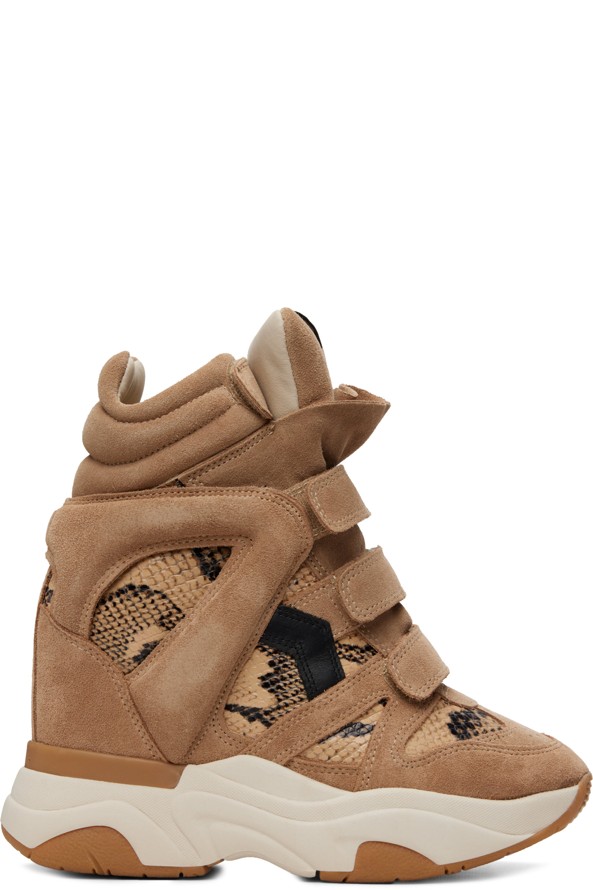Isabel Marant - Taupe Python Balskee Sneakers