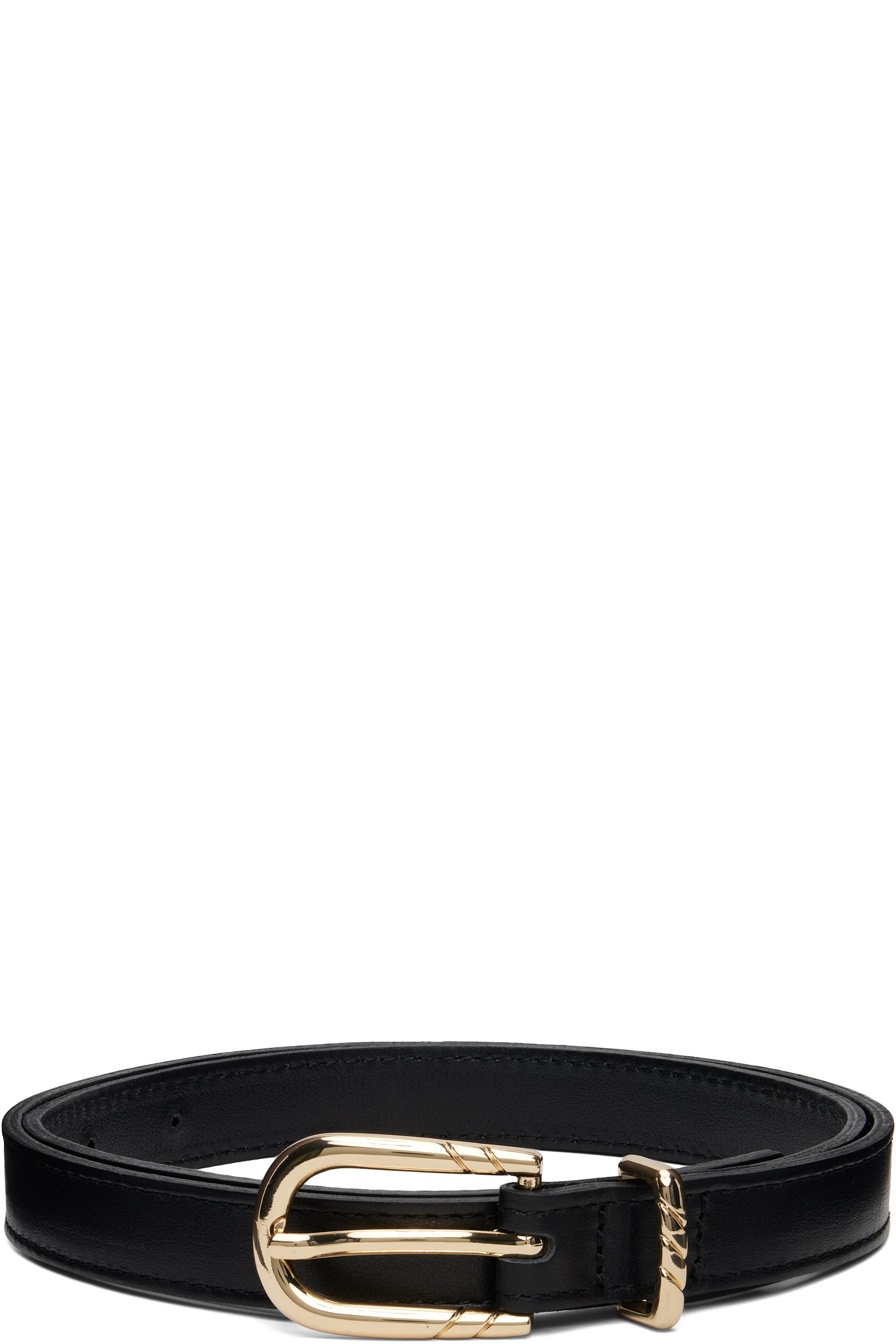 Ernest W. Baker - Black Skinny Leather Belt
