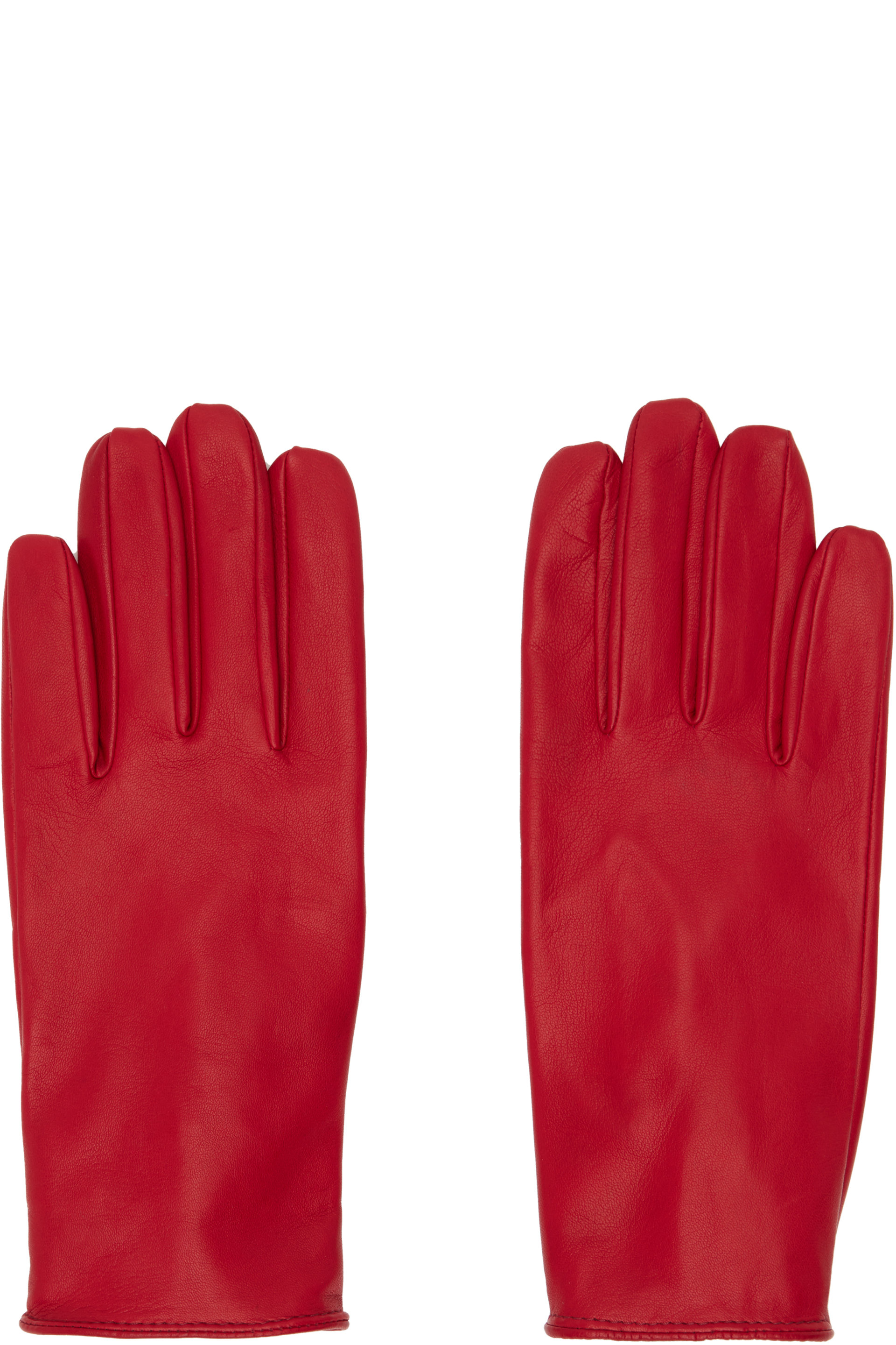 ERNEST W. BAKER - Gants rouges en cuir