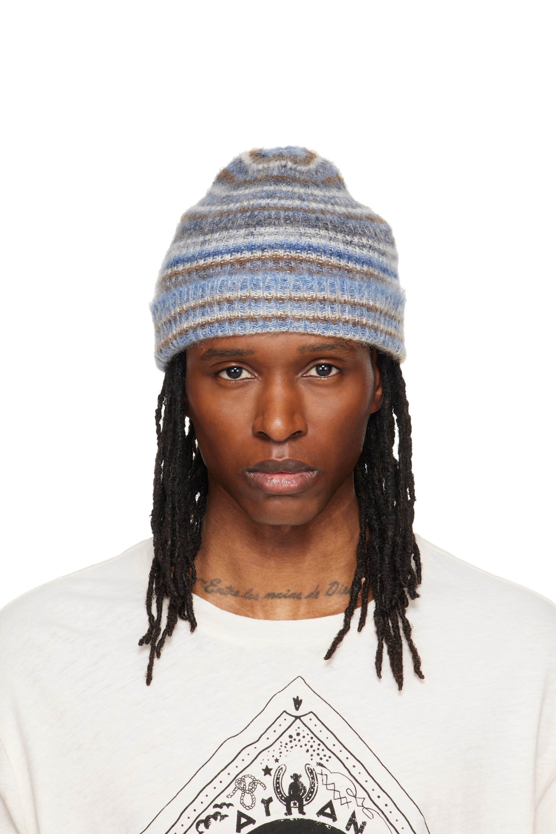 Isabel Marant - Blue & Brown Morenne Beanie