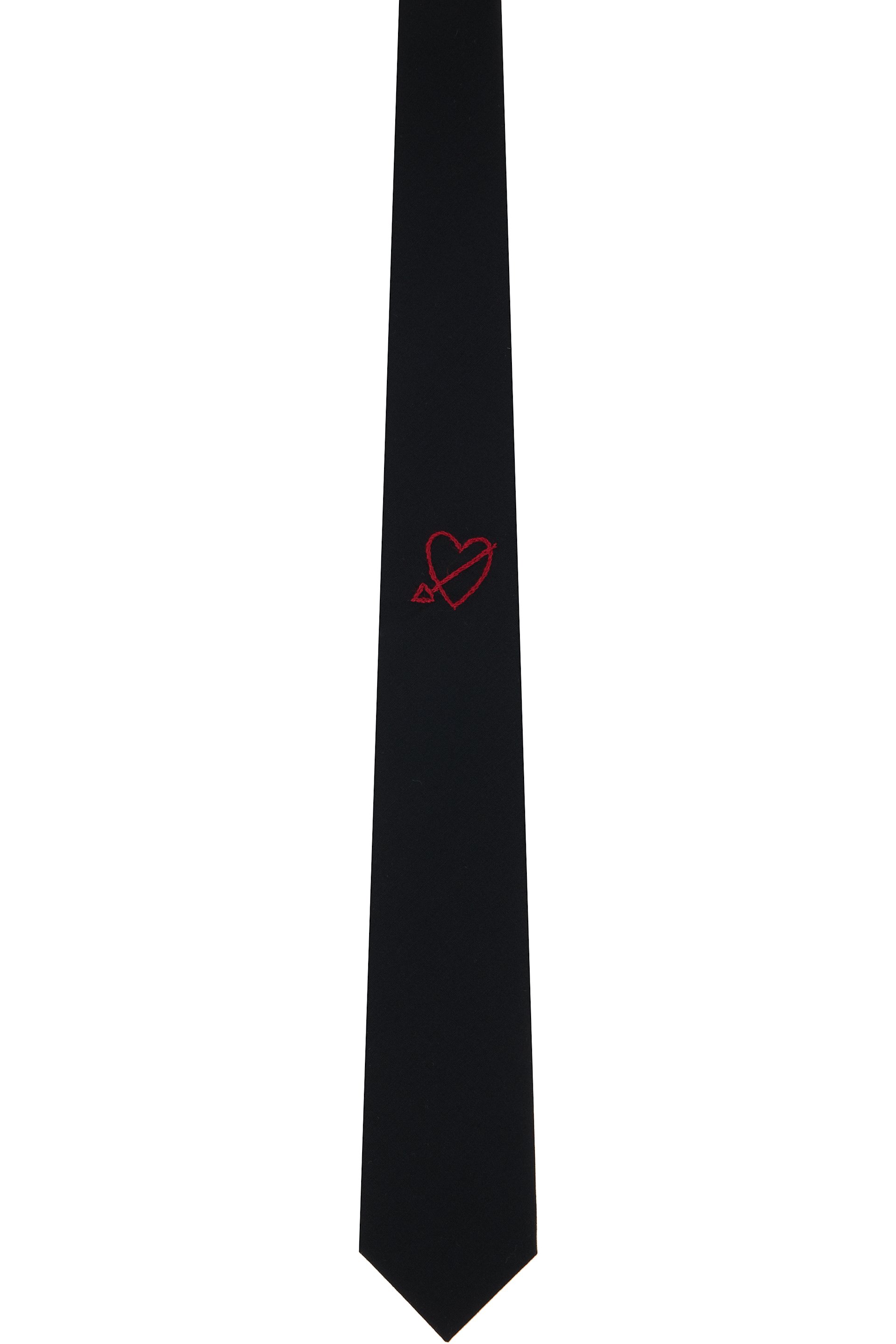 Ernest W. Baker - Black Heart Embroidered Tie