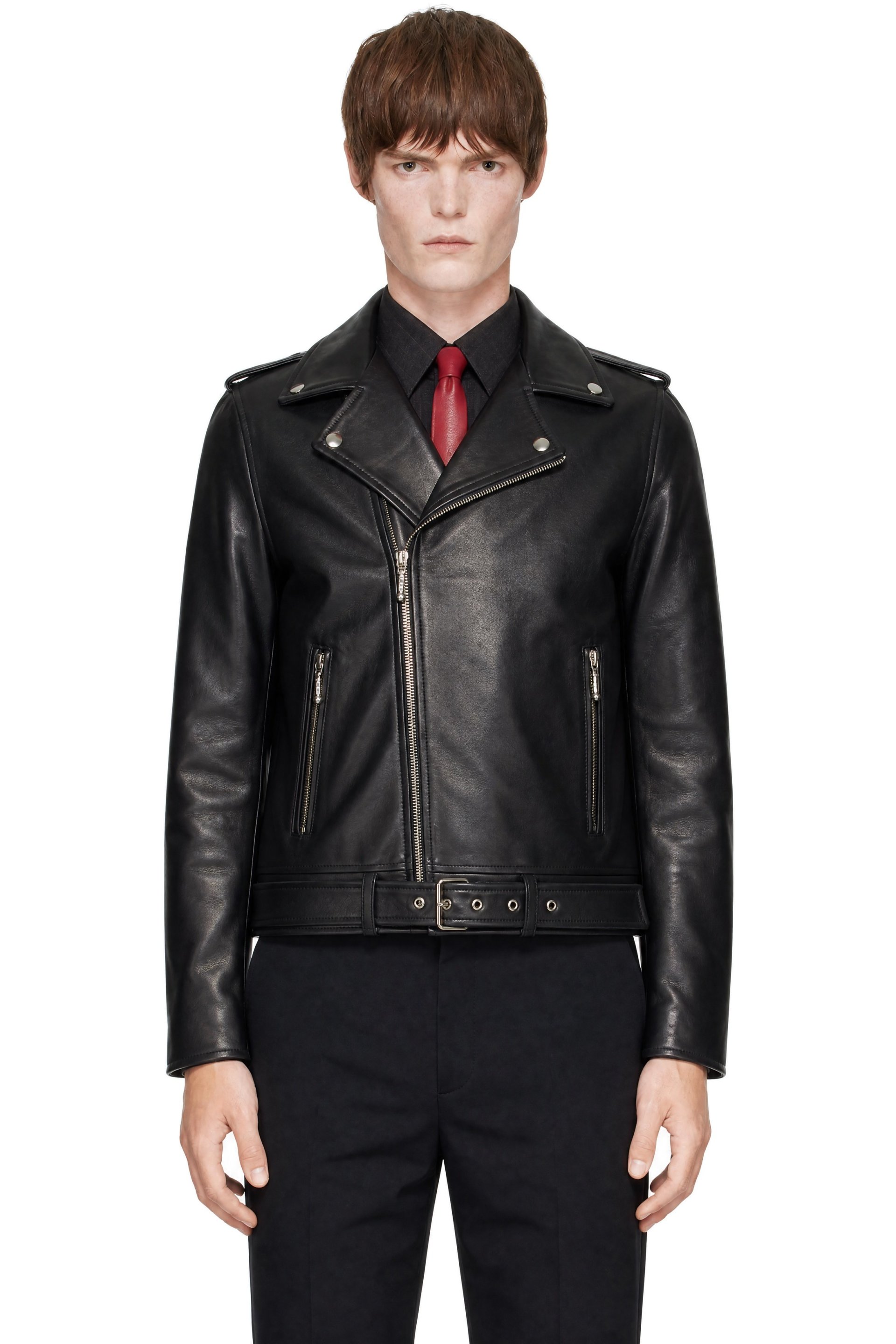 Ernest W. Baker - Black Perfecto Leather Jacket