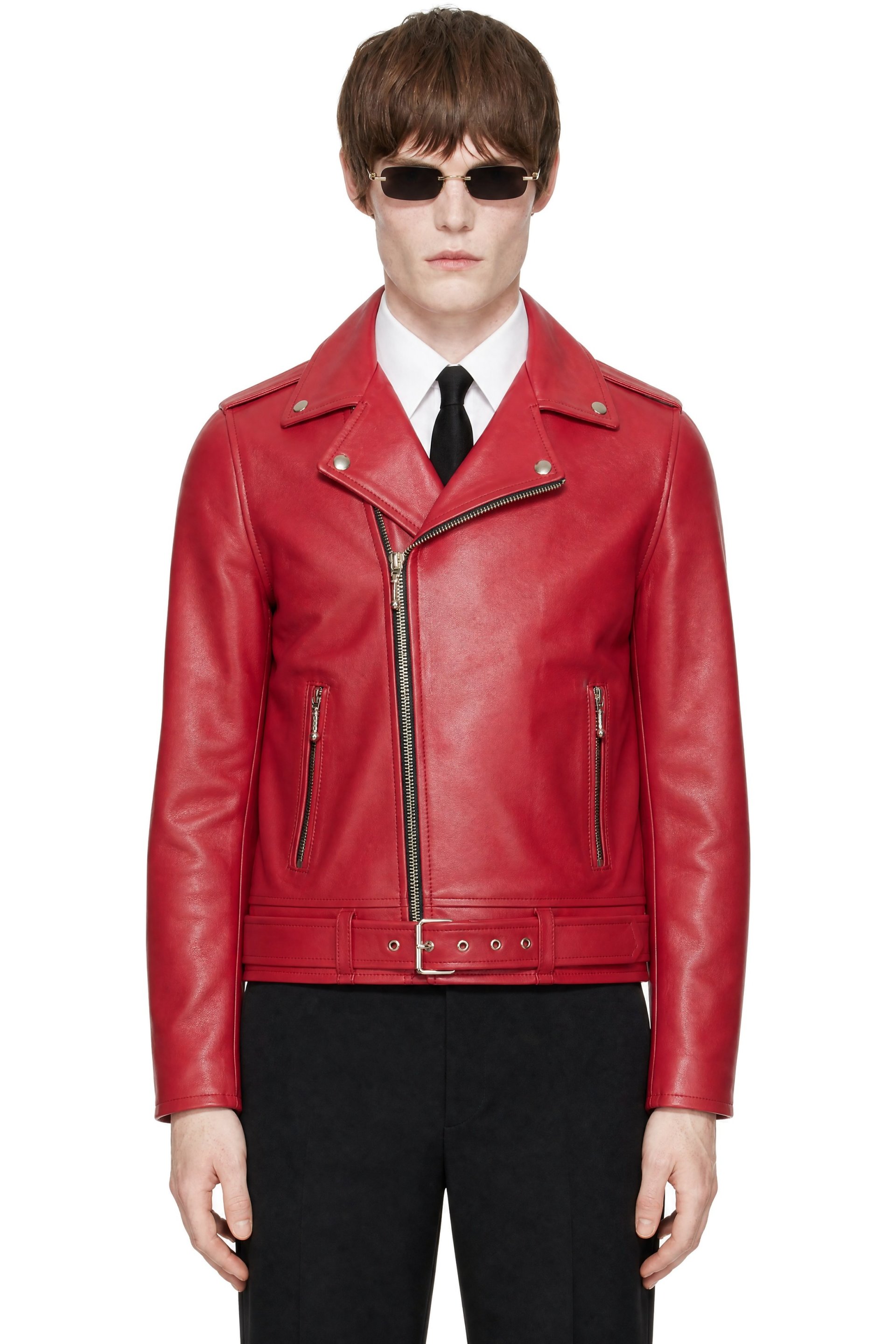 Ernest W. Baker - Red Perfecto Leather Jacket