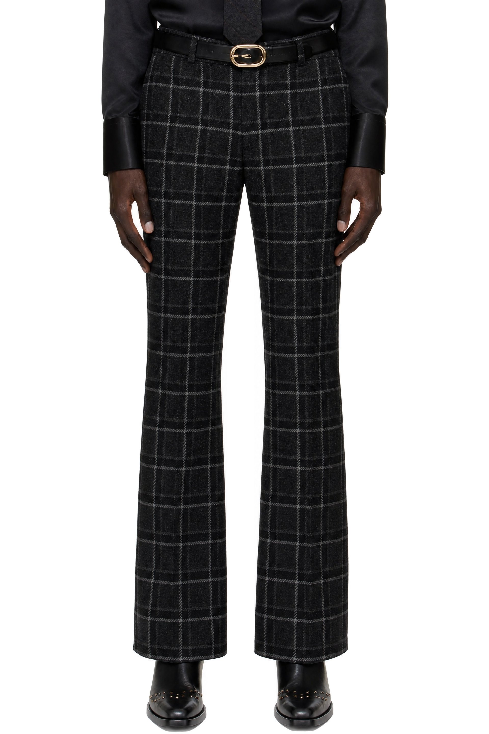 Ernest W. Baker - Gray Loose Fit Flare Trousers