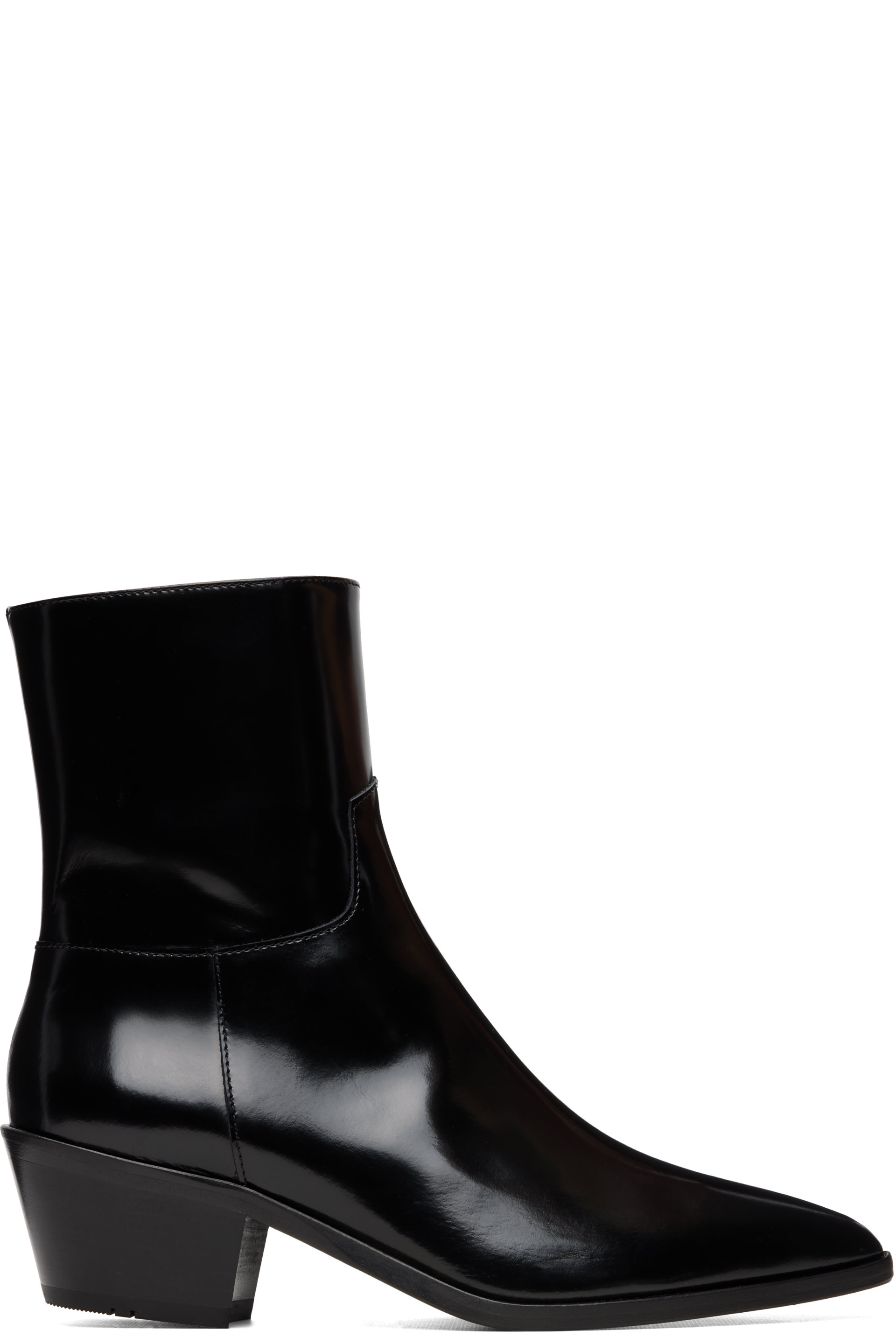 Ernest W. Baker - Black Sharp Toe Western Boots