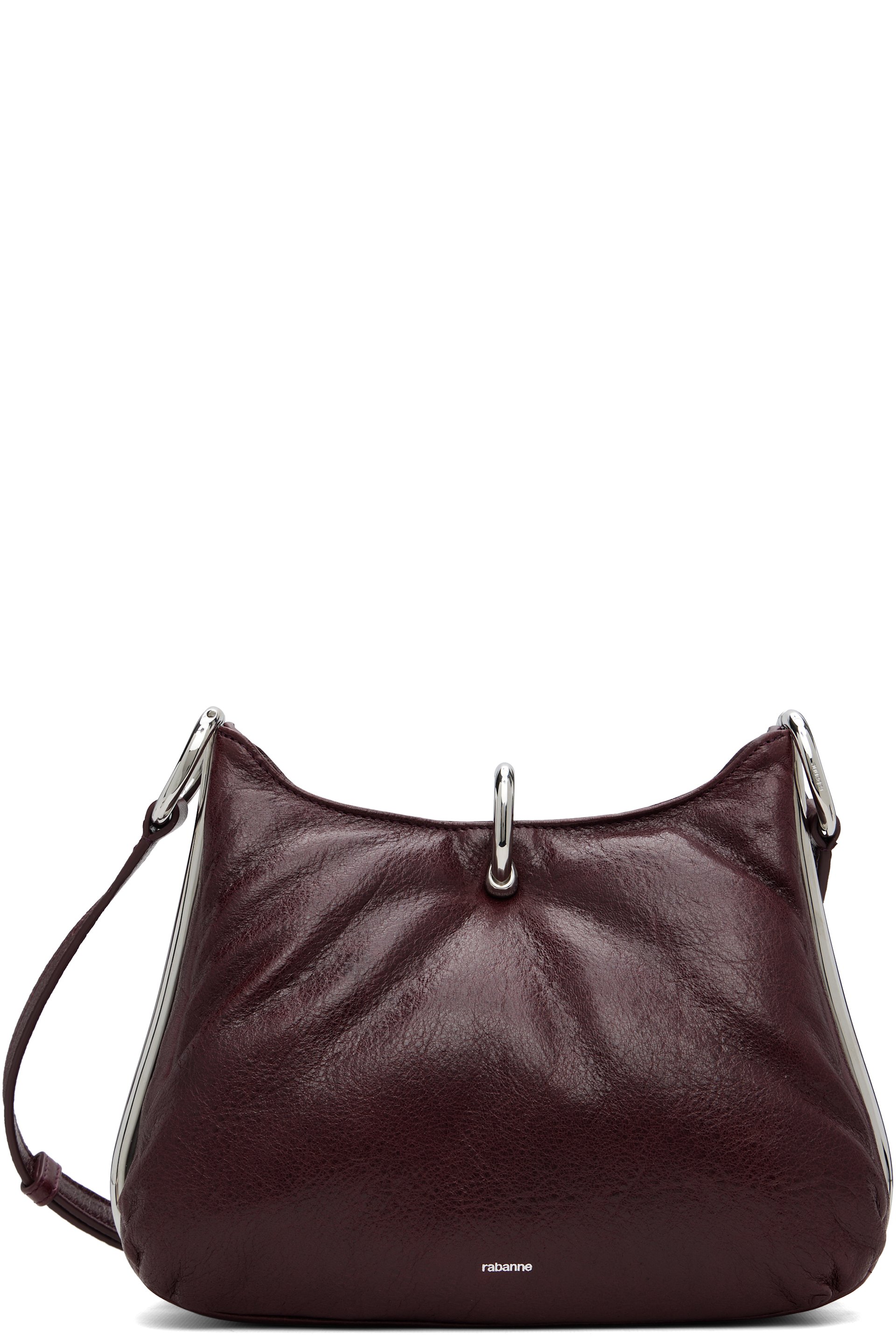 Rabanne - Burgundy Small Ring Leather Bag