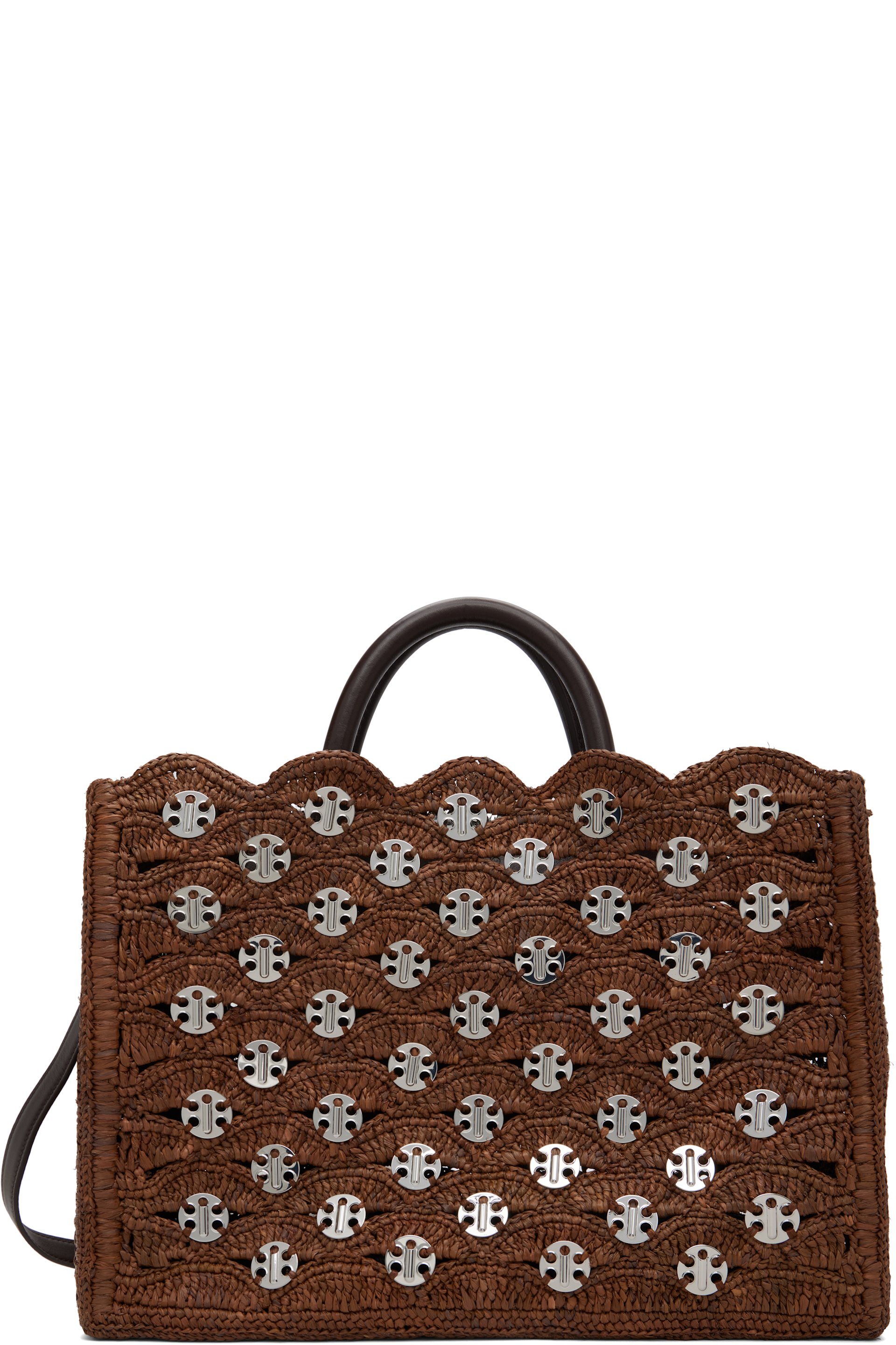 Rabanne - Brown Large Signature Signature 1969 Discs Tote