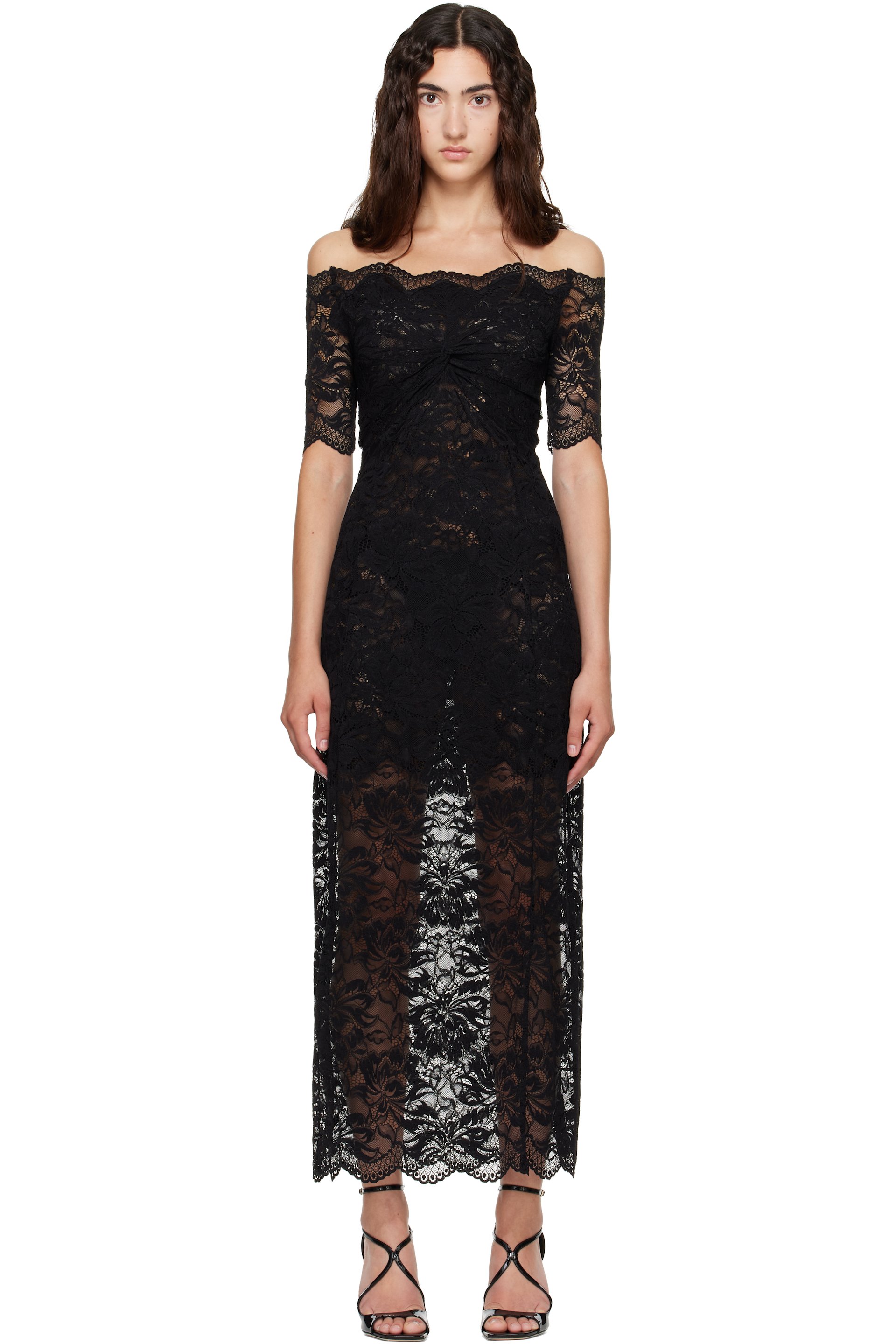 Rabanne - Purple Layered Lace Midi Dress
