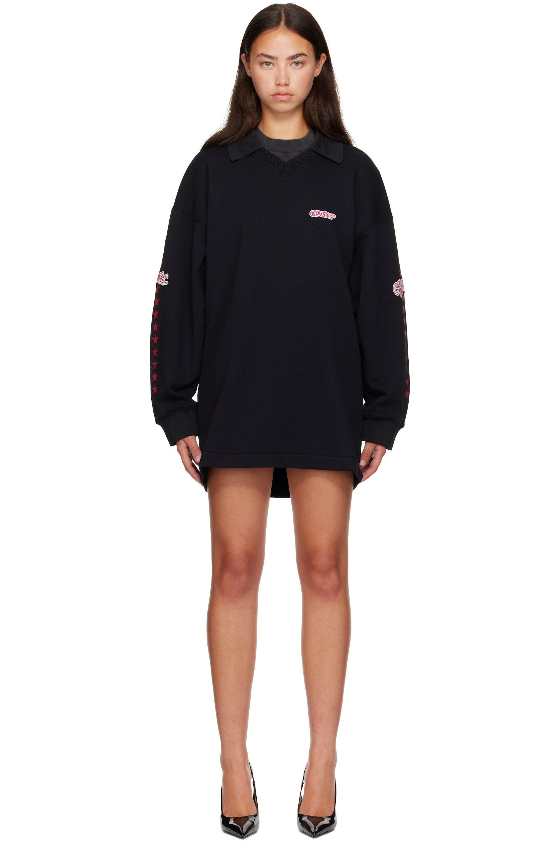 Off-White - 黑色 Off White Star Polo Sweat 连衣裙