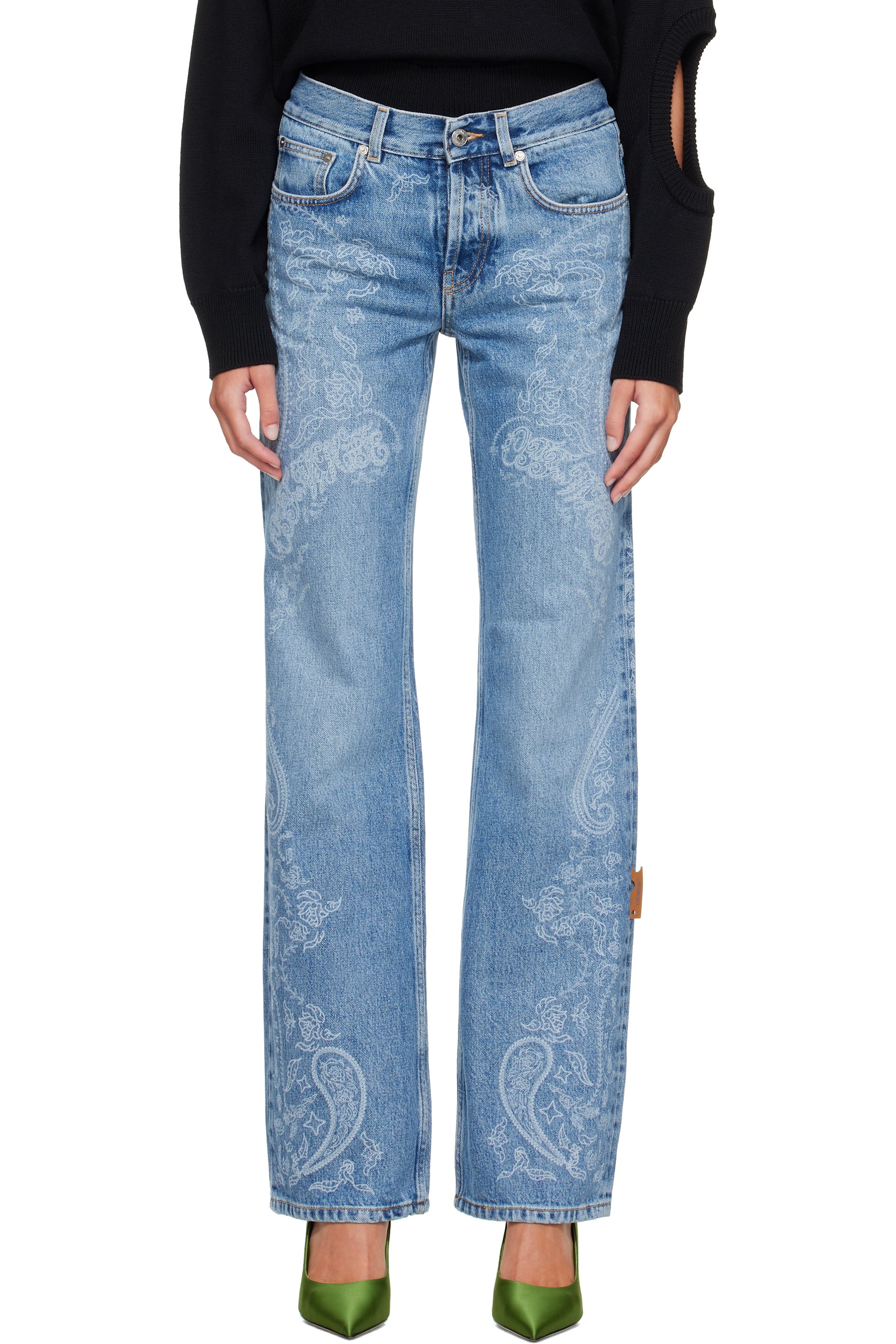 Off-White - Blue Paisley Susy Jeans