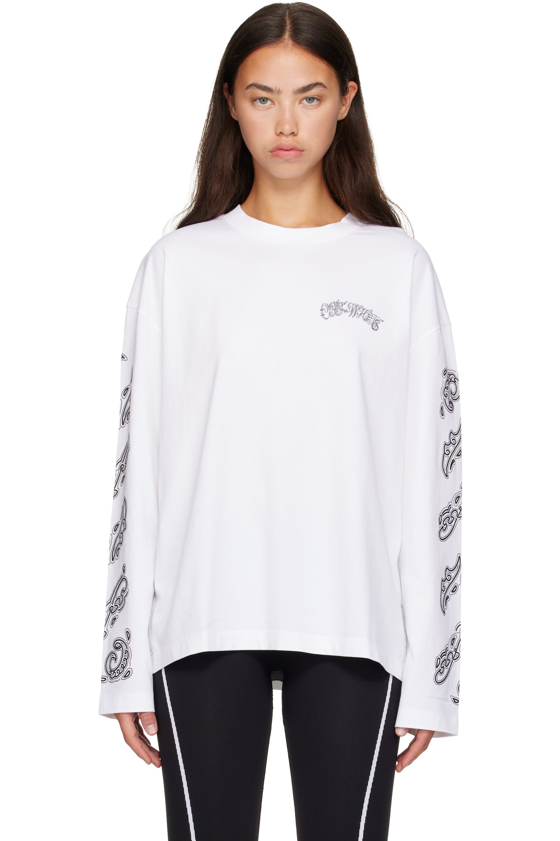 Off-White - White Paisley Diags T-shirt