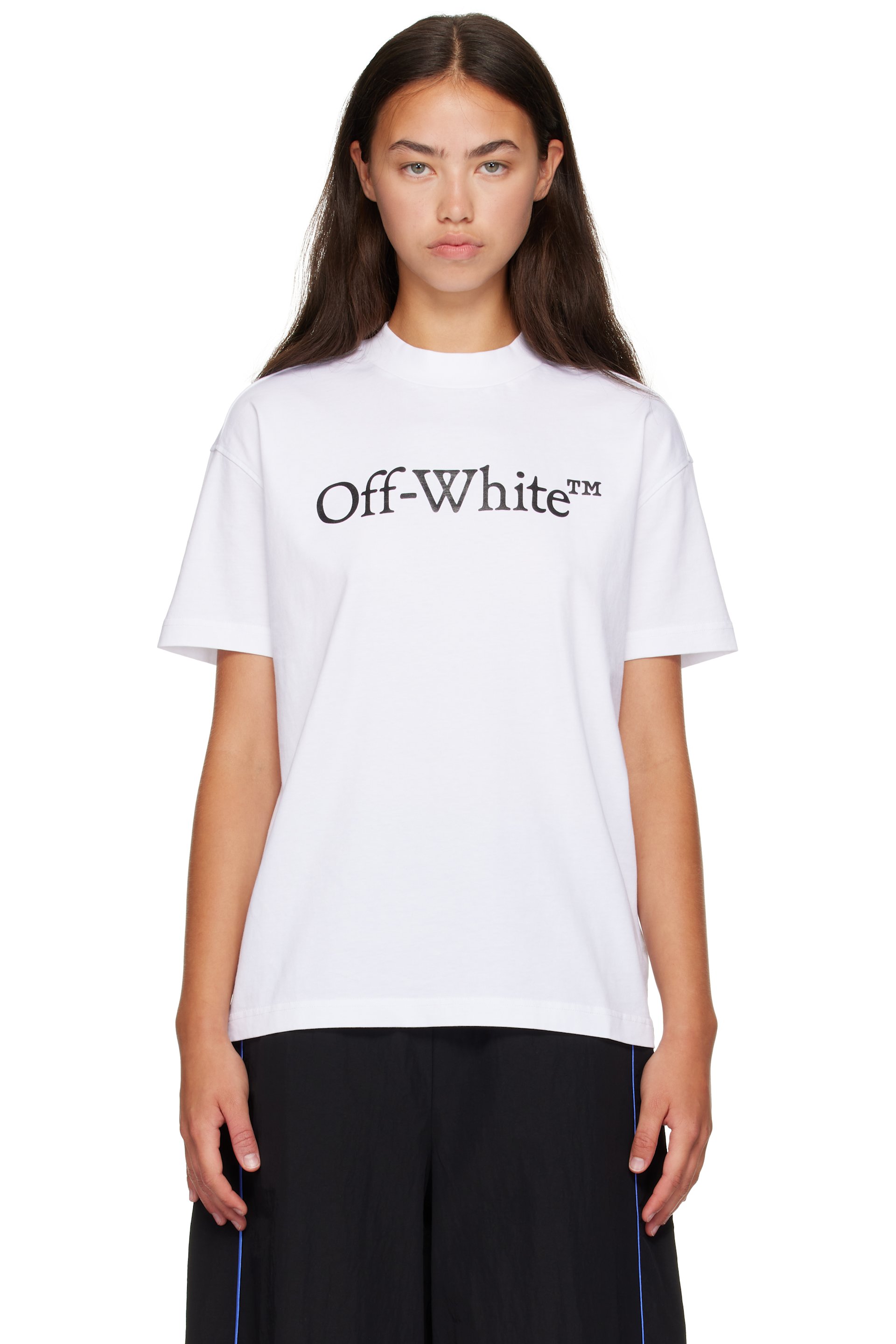 Off-White - 白色 Big Logo Bookish T 恤
