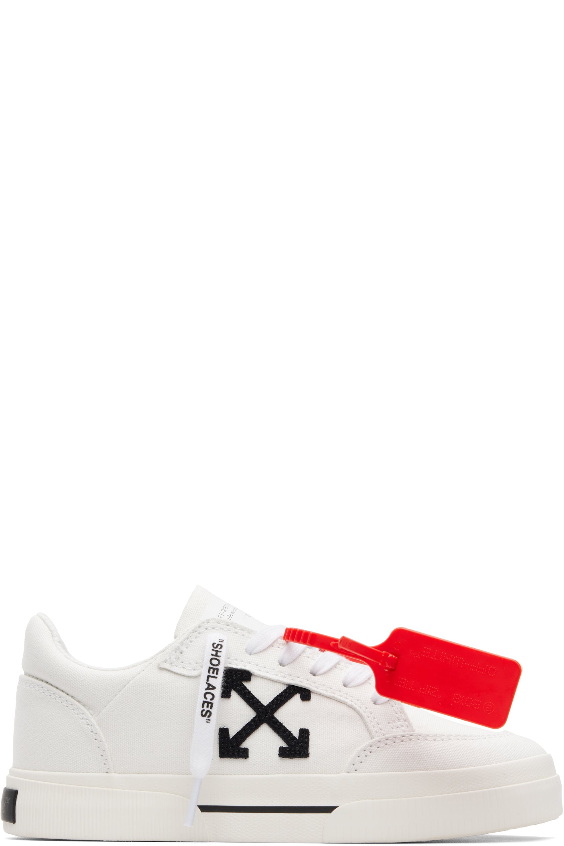 Off-White - White Vulcanized Low Canvas Sneakers