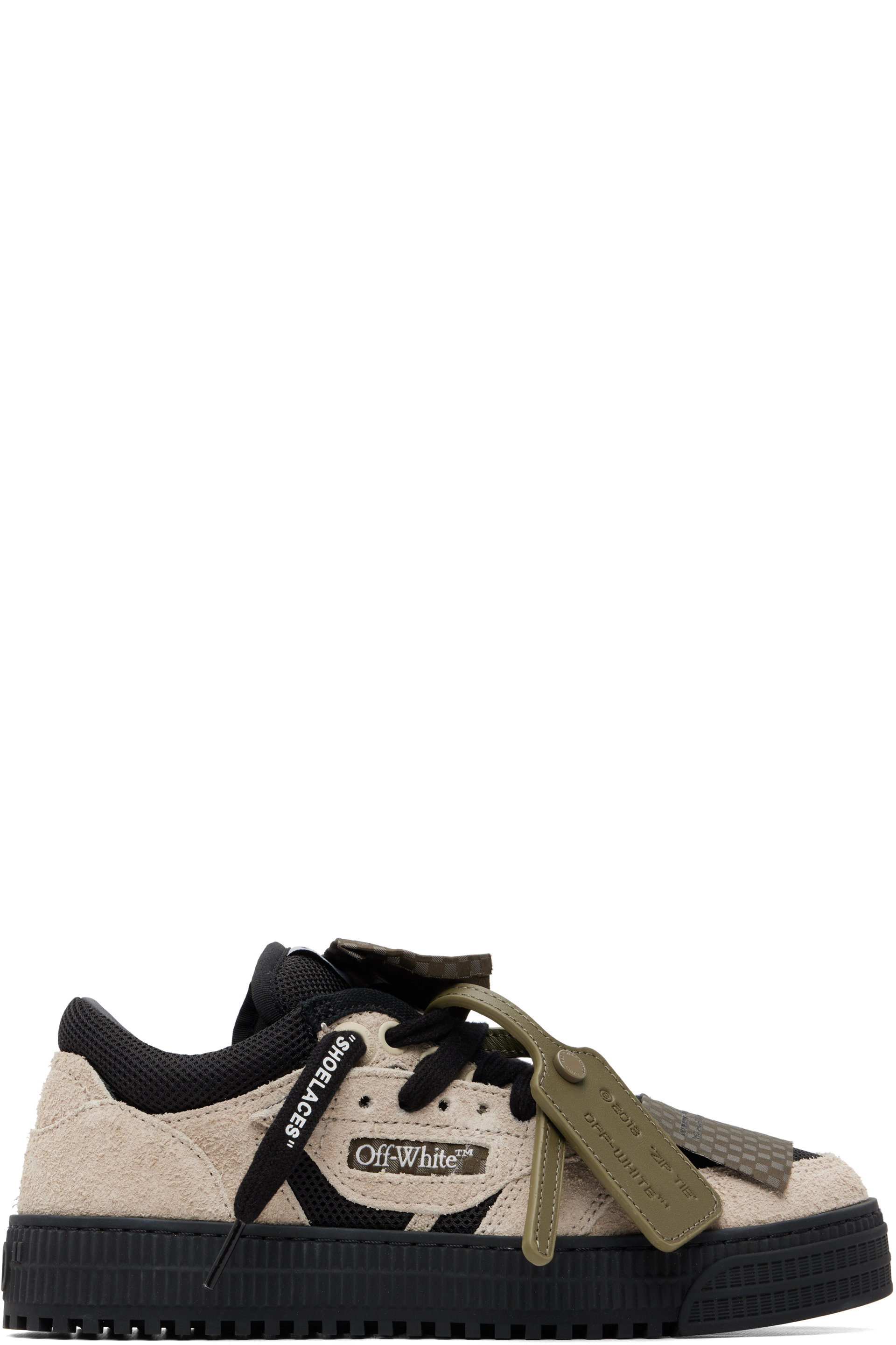 Off-White - Beige & Khaki Low Top 3.0 Off Court Sneakers