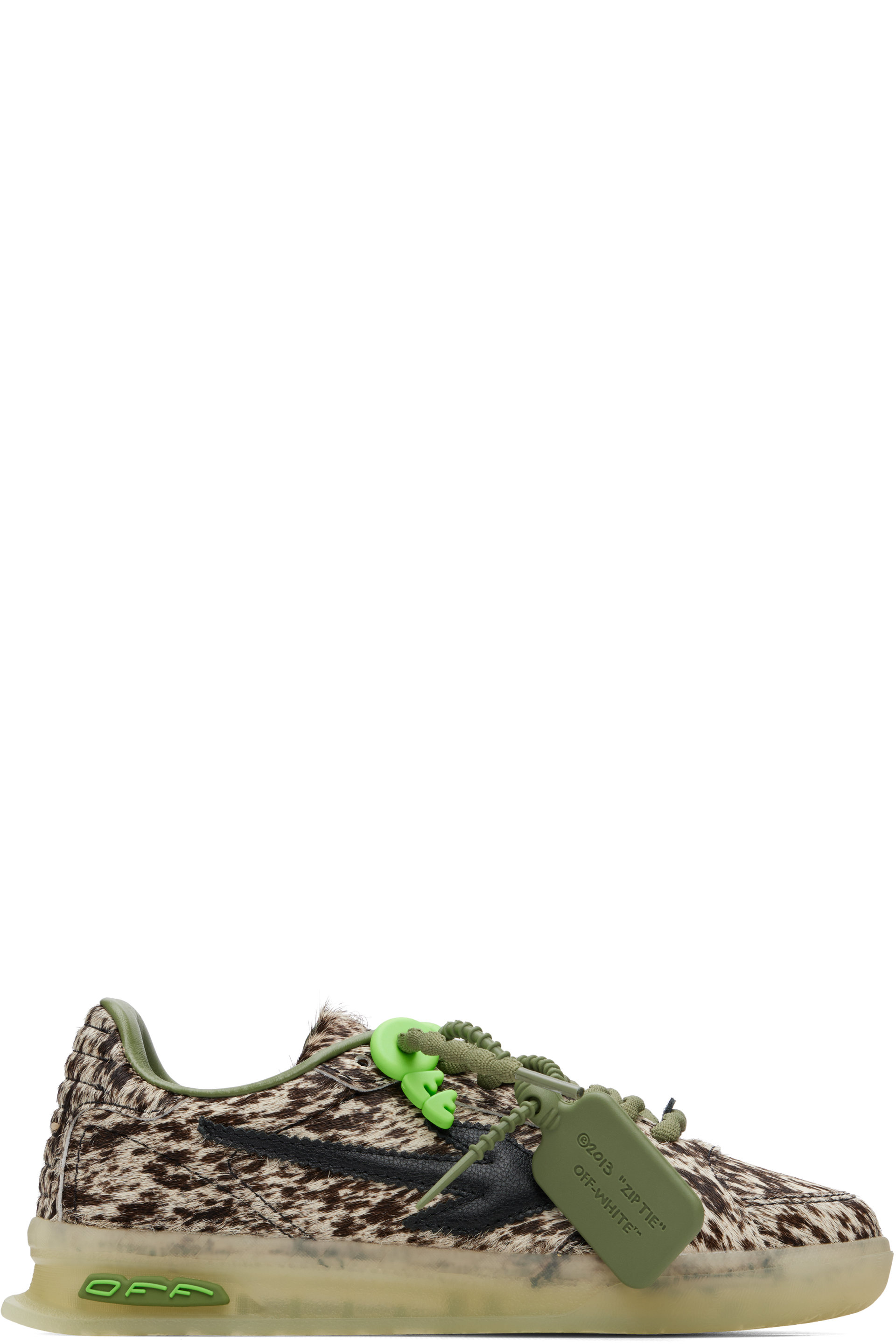 Off-White - Brown & Khaki End Of Play Sneakers