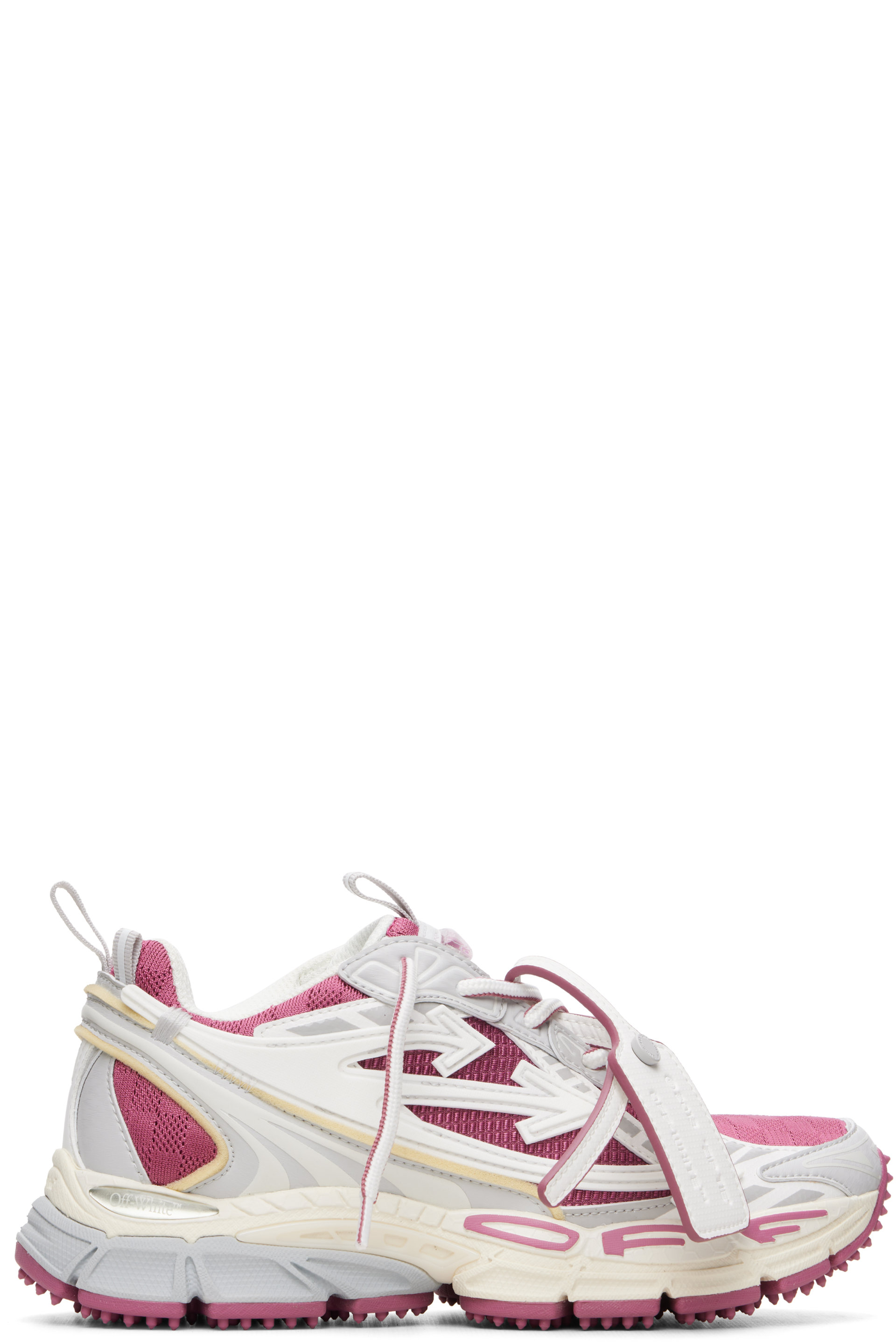 Off-White - White & Pink 'Be Right Back' Sneakers