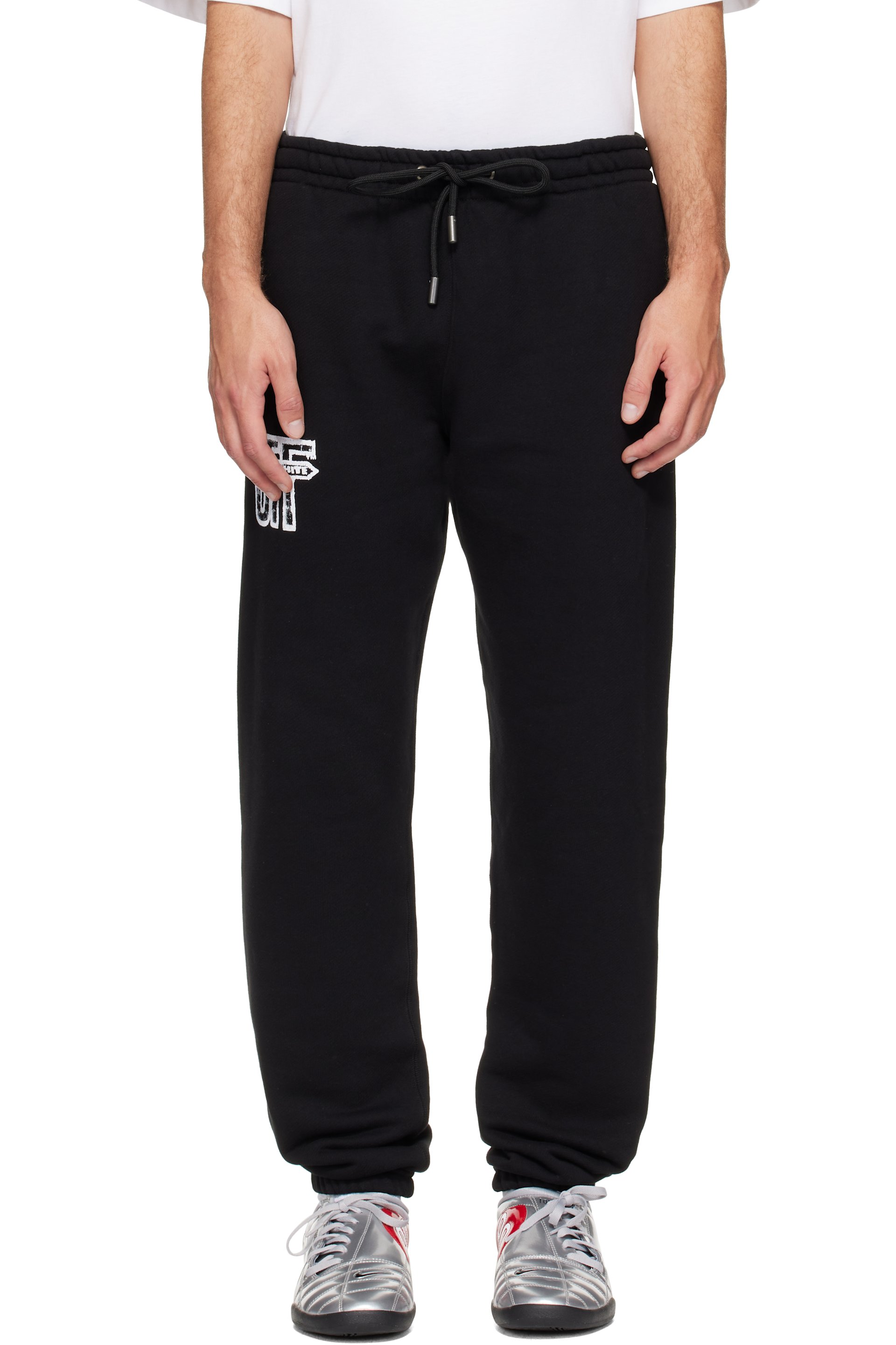 Off-White - Black Motion Arrow Cuffed Sweatpants