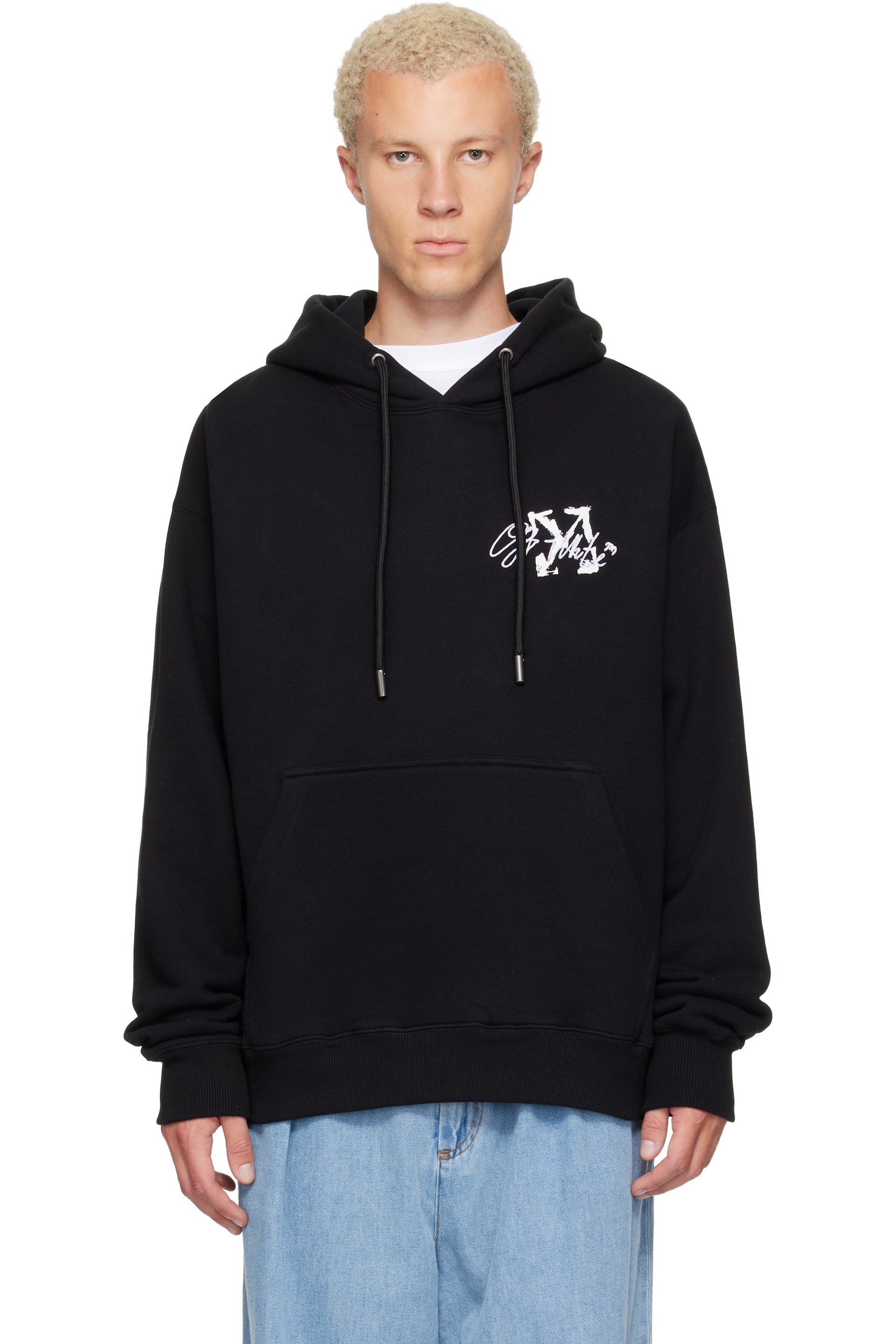 Off-White - Black Stroke 2 Arrow Skate Hoodie