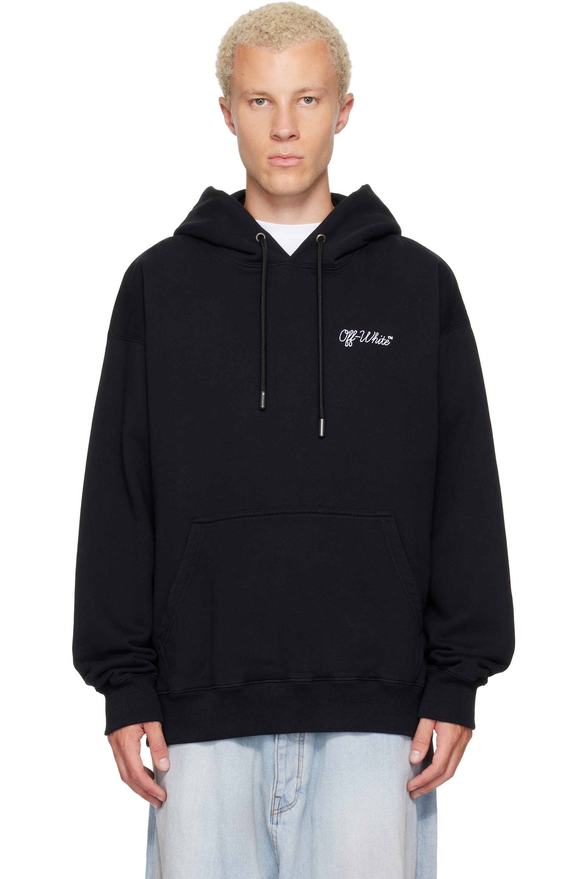 Off-White - Black Script Logo Skate Hoodie
